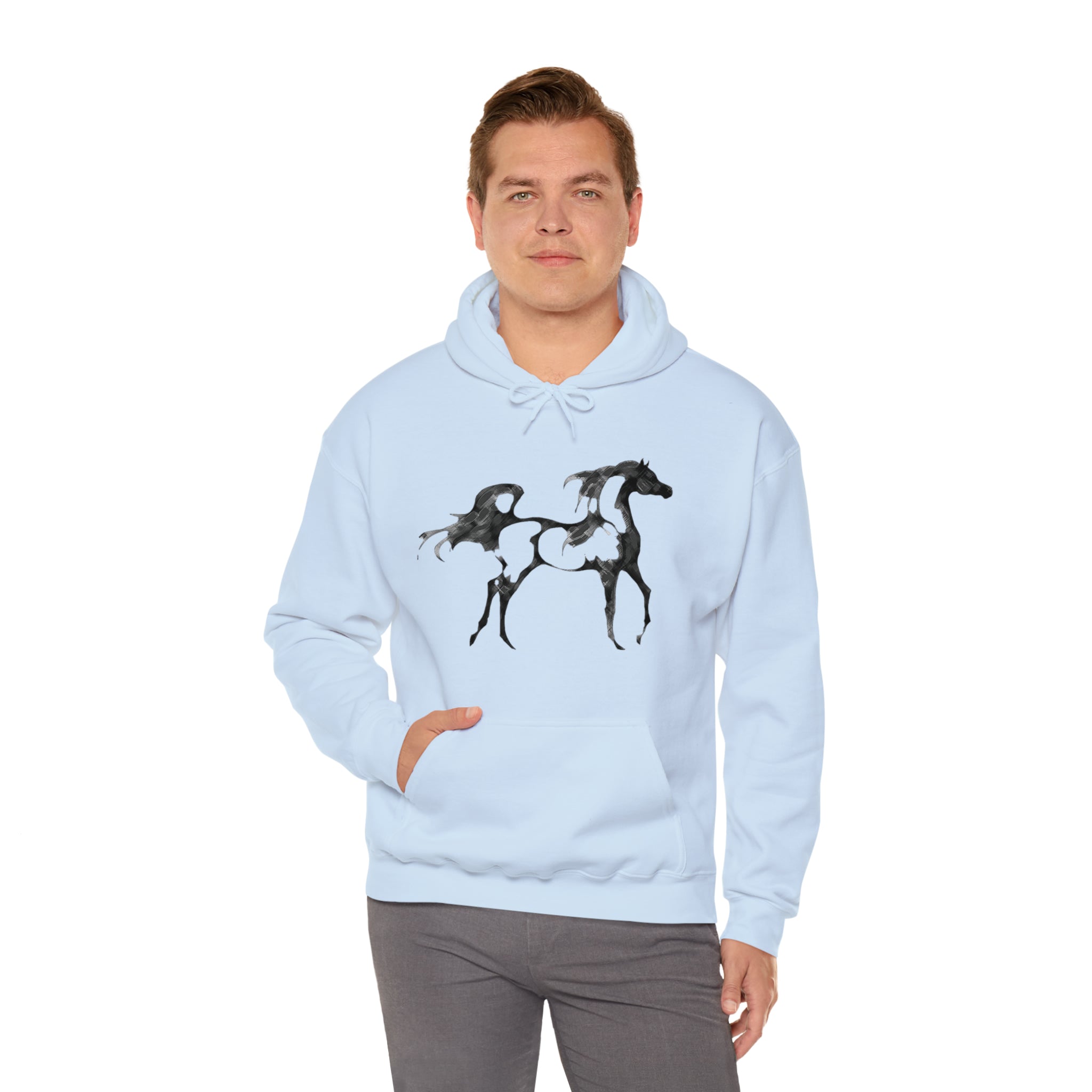 Unisex Heavy Blend™ Hooded Sweatshirt Arabian Horse front Print