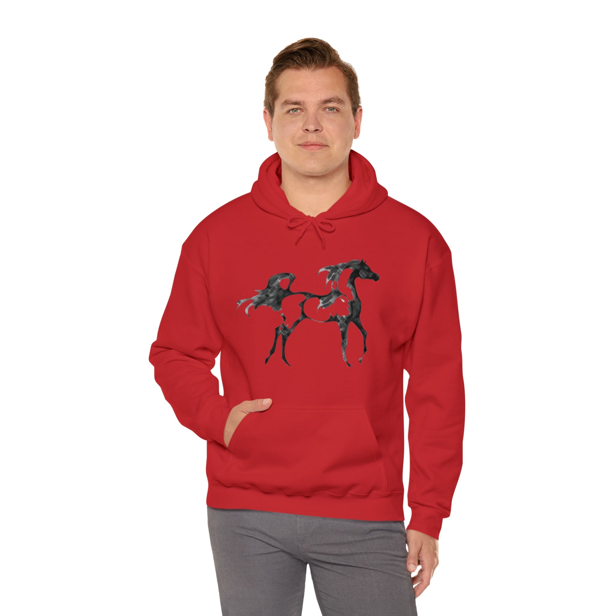 Unisex Heavy Blend™ Hooded Sweatshirt Arabian Horse front Print