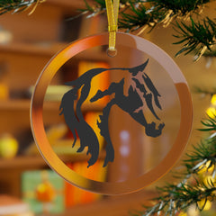 Horse Head Glass Ornament - AdeleEmbroidery