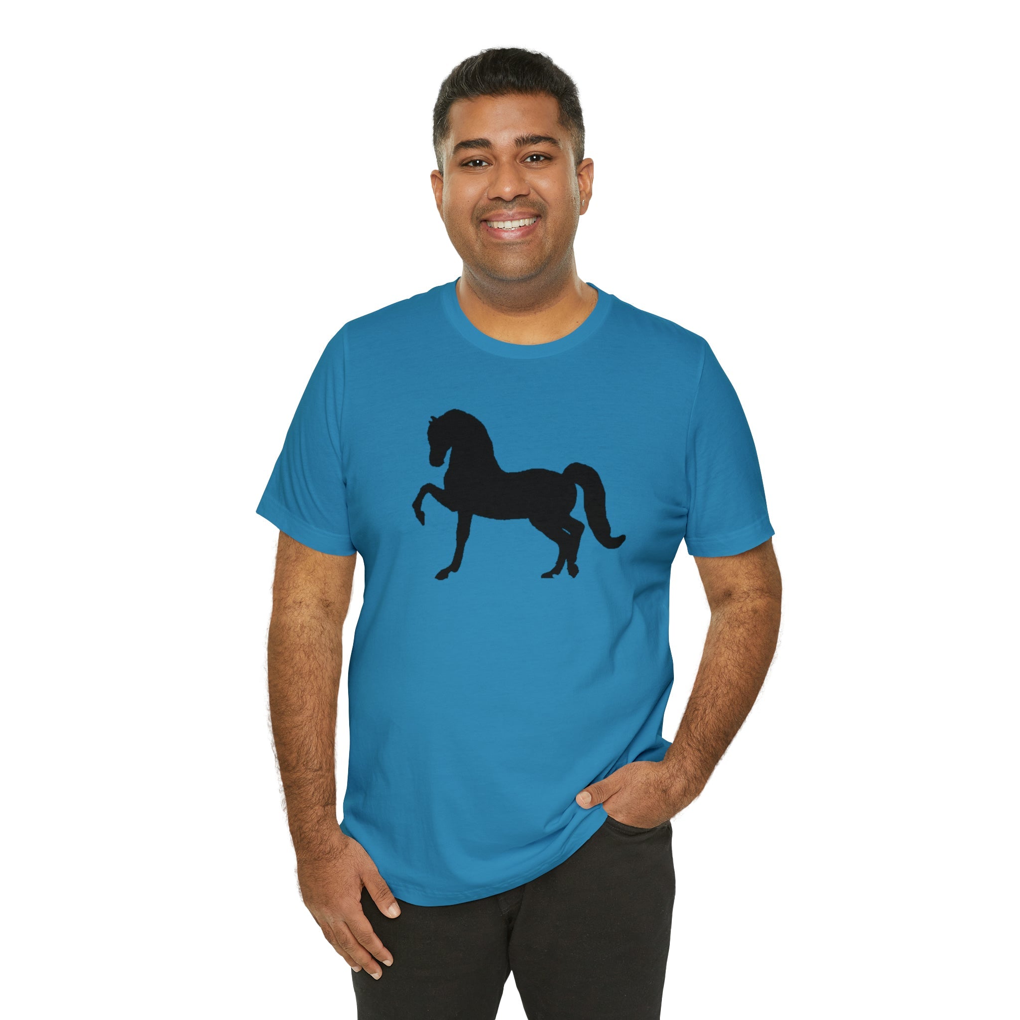 Unisex Jersey Short Sleeve Tee with Front Morgan Horse Print