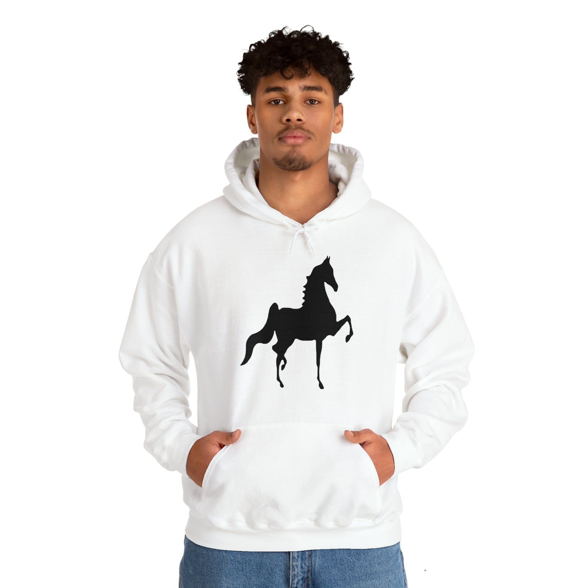 Unisex Heavy Blend™ Hooded Sweatshirt Front Print Saddlebred