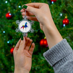 Saddlebred Pewter Snowflake Ornament