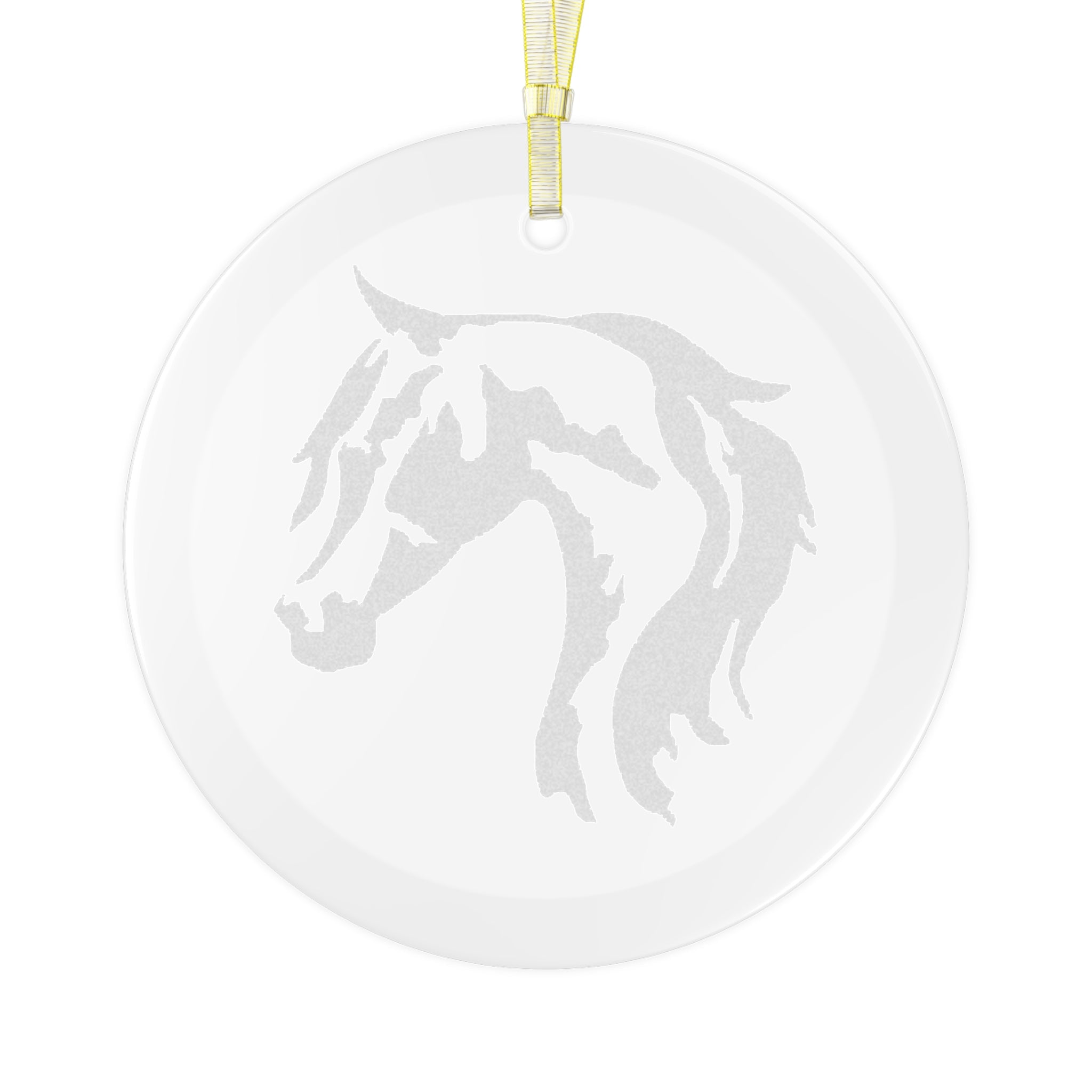 Horse Head Glass Ornament