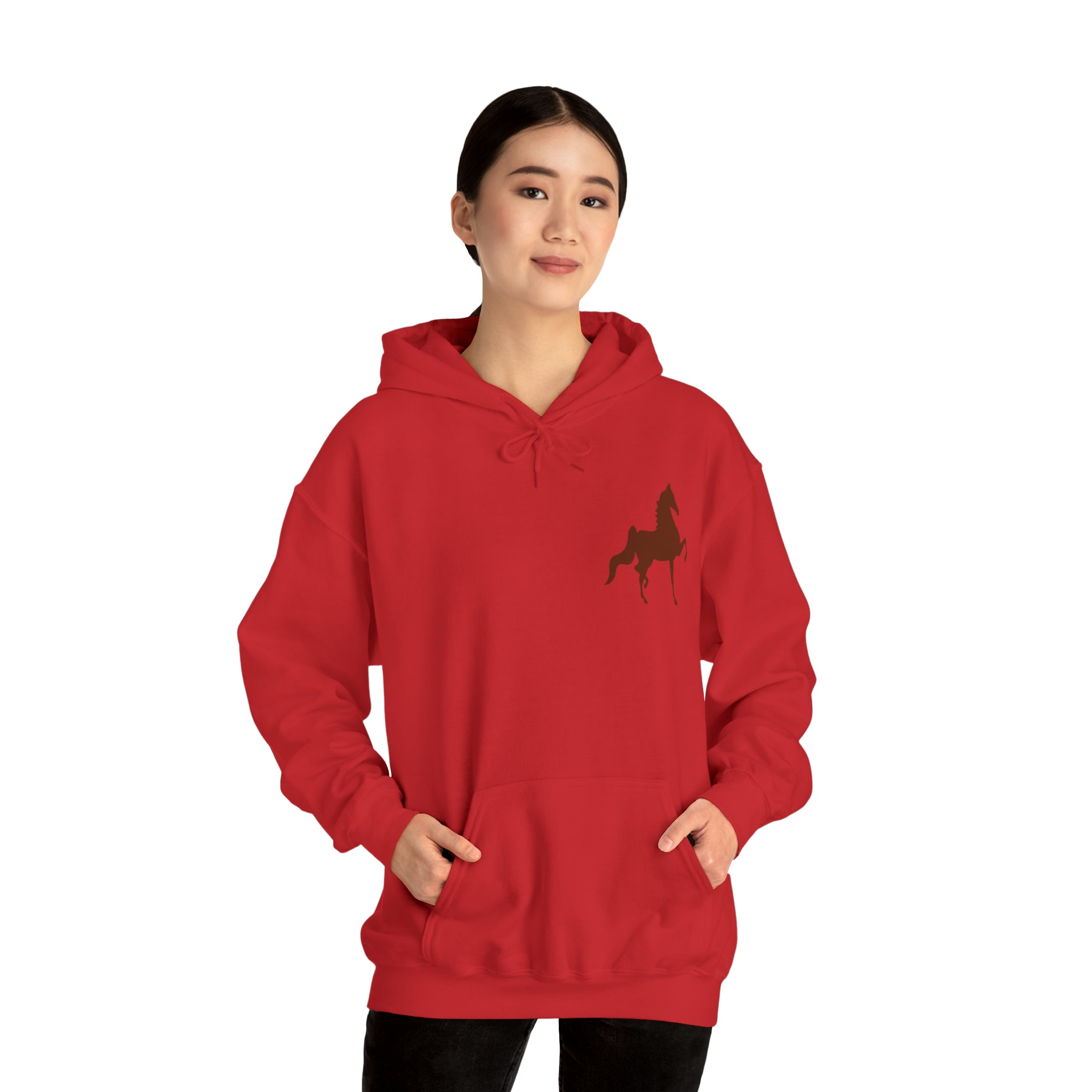 Unisex Heavy Blend™ Hooded Sweatshirt Front and Back Saddlebred Print