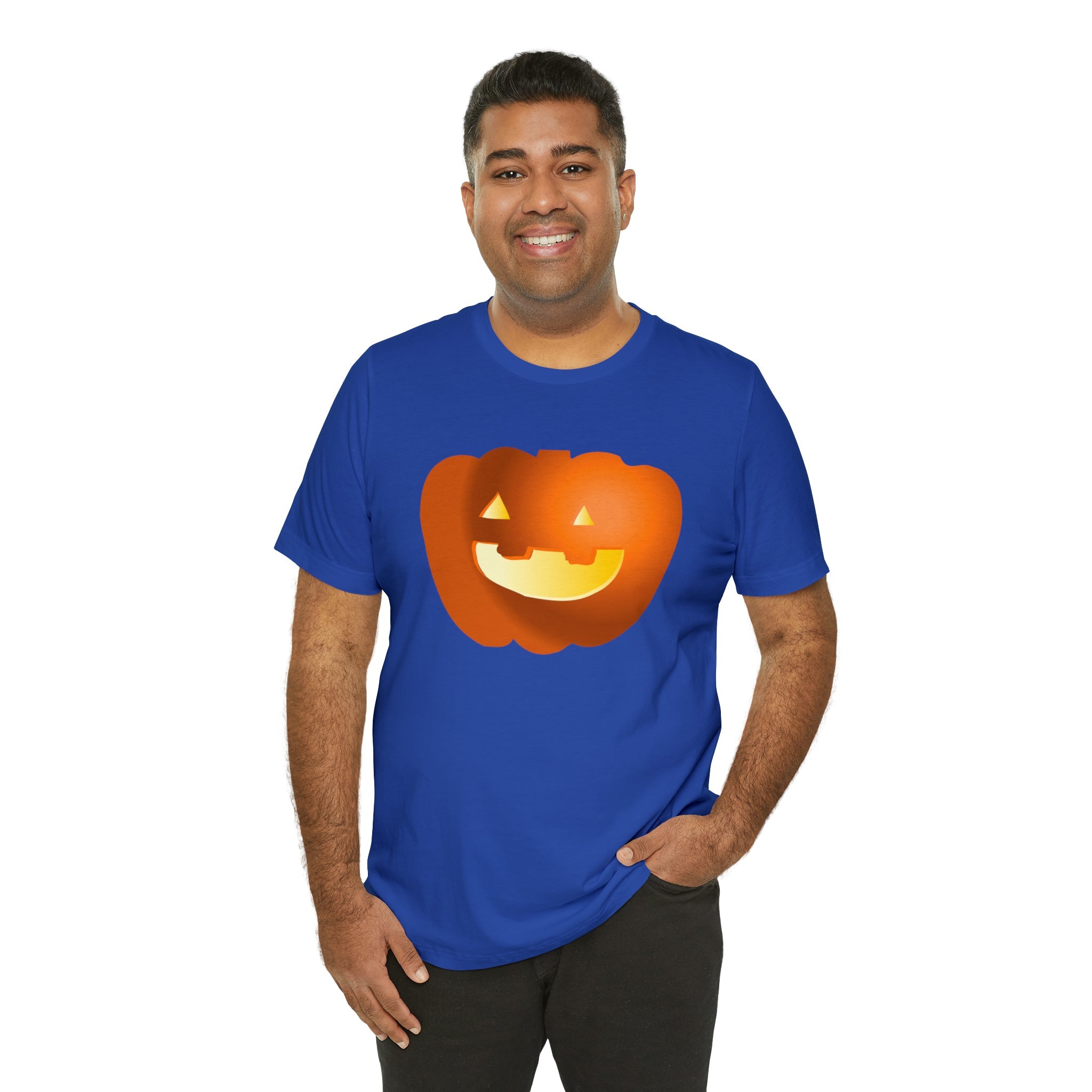 Unisex Jersey Short Sleeve Tee with Pumpkin Print