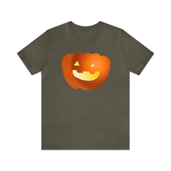 Unisex Jersey Short Sleeve Tee with Pumpkin Print