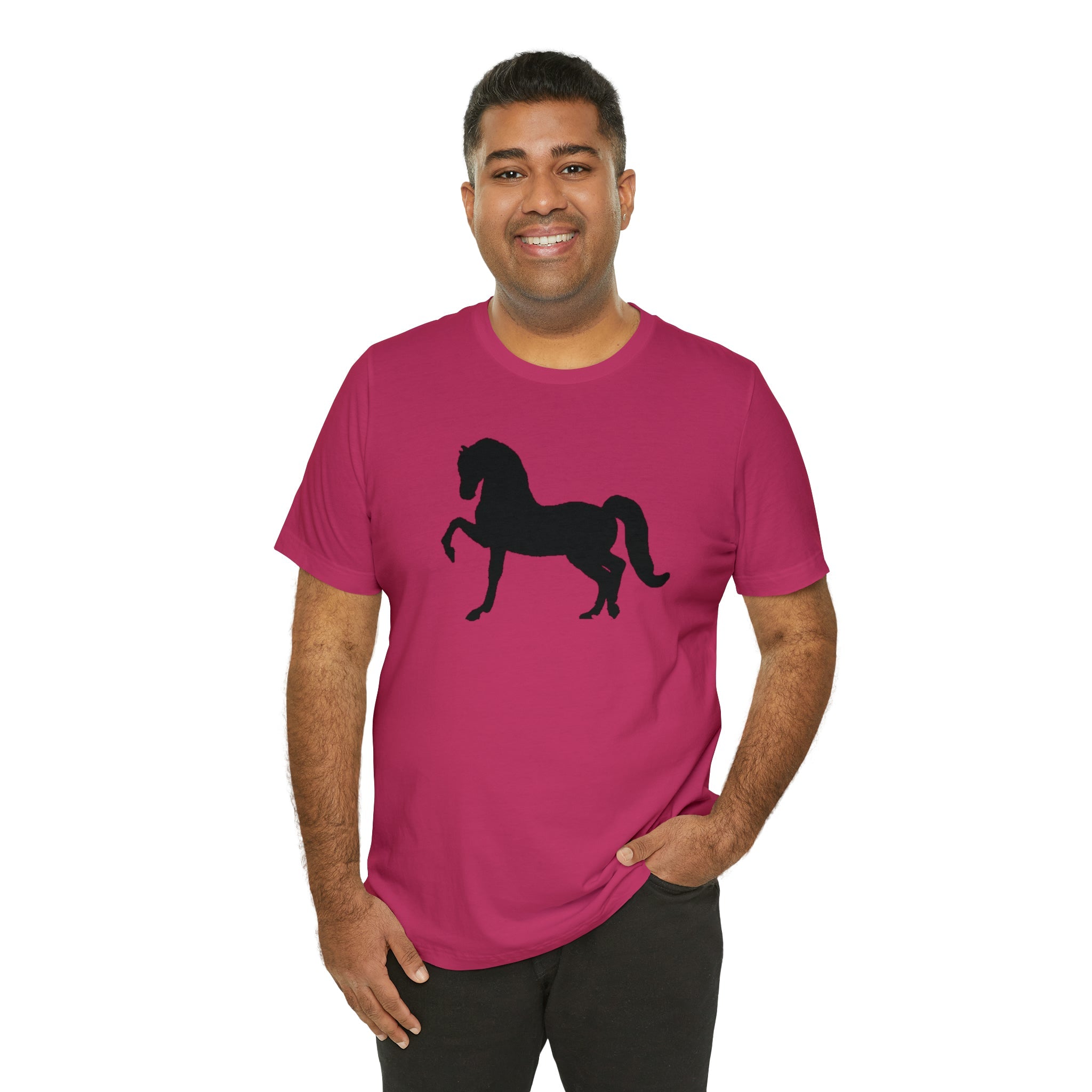 Unisex Jersey Short Sleeve Tee with Front Morgan Horse Print