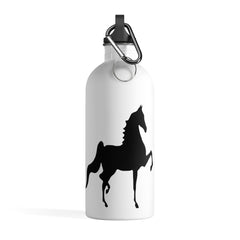 Saddlebred Print Stainless Steel Water Bottle WHITE