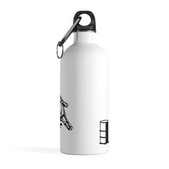 Barrel Racing Print Stainless Steel Water Bottle WHITE