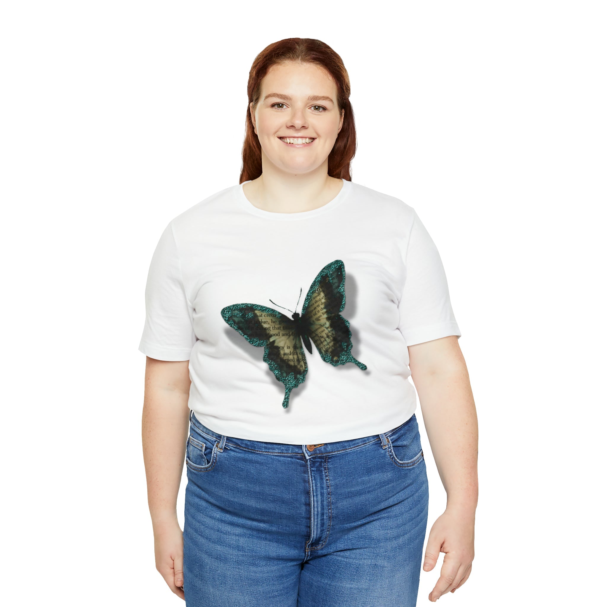 Unisex Jersey Short Sleeve Tee with Butterfly Print