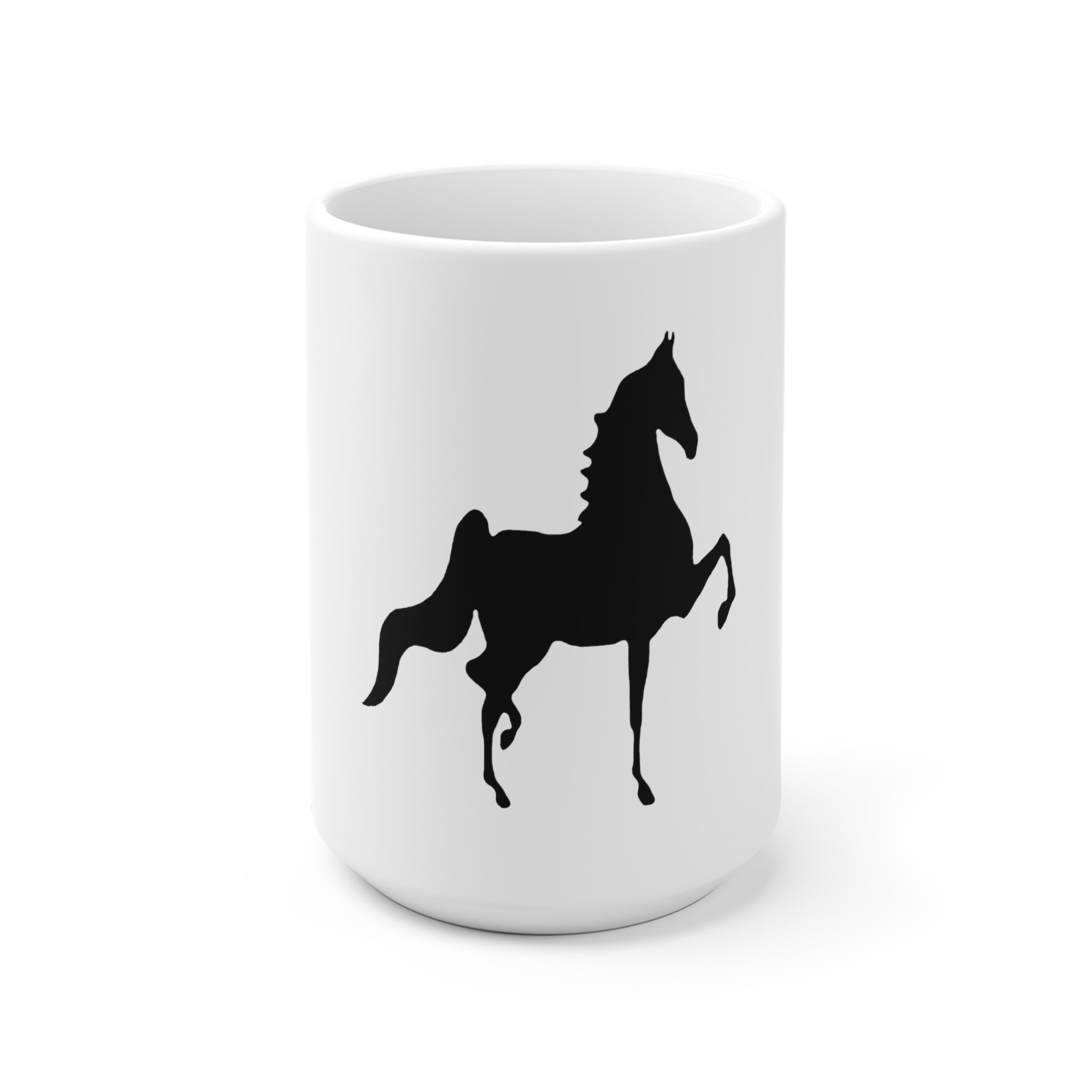 Saddlebred Print White Ceramic Mug 11oz /& 15oz - AdeleEmbroidery