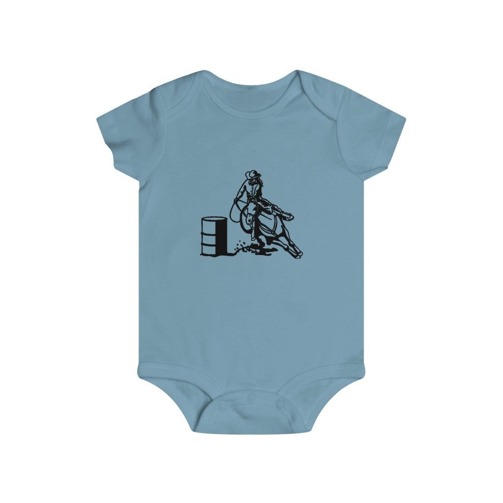 Barrel Racer Infant Rip Snap Tee - AdeleEmbroidery