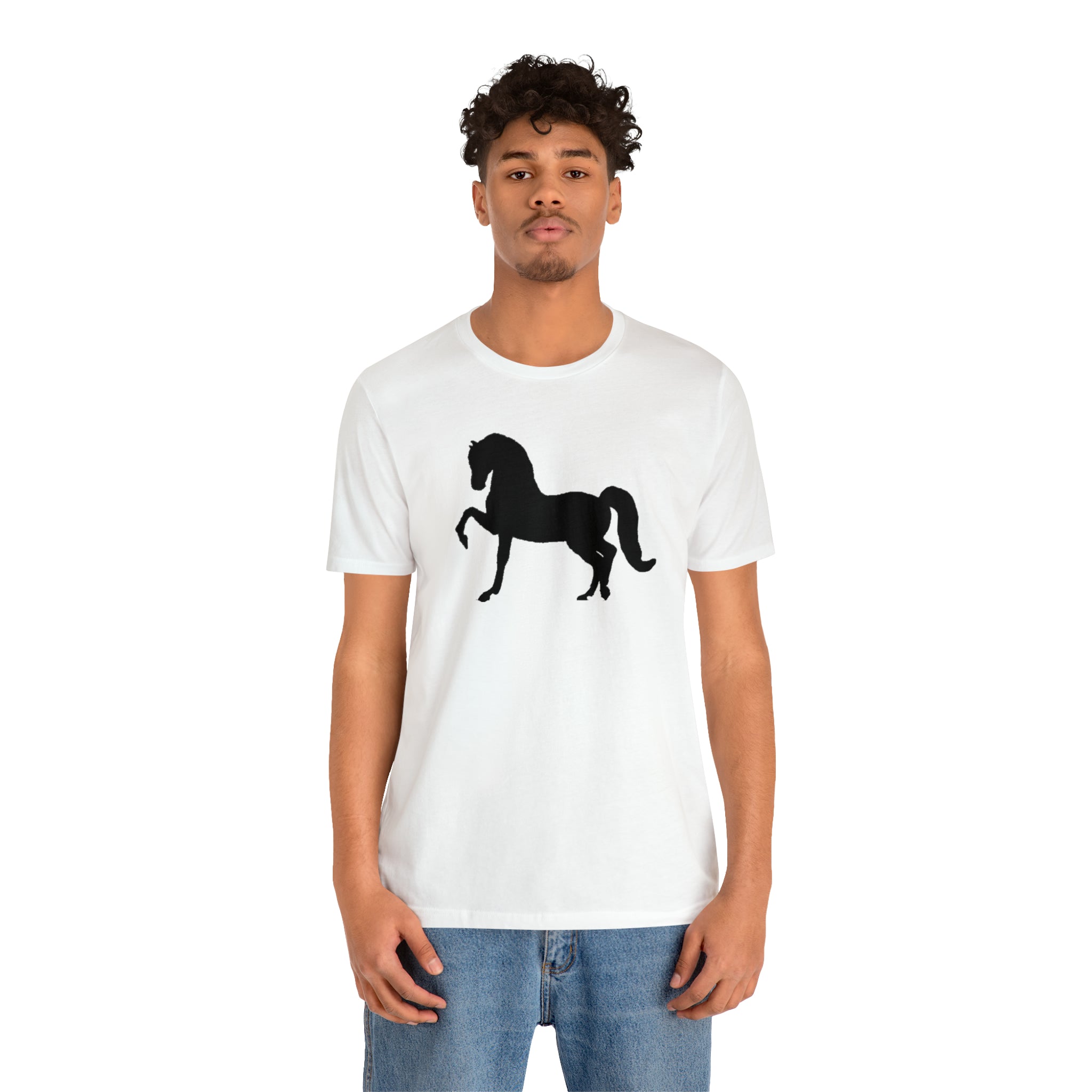 Unisex Jersey Short Sleeve Tee with Front Morgan Horse Print