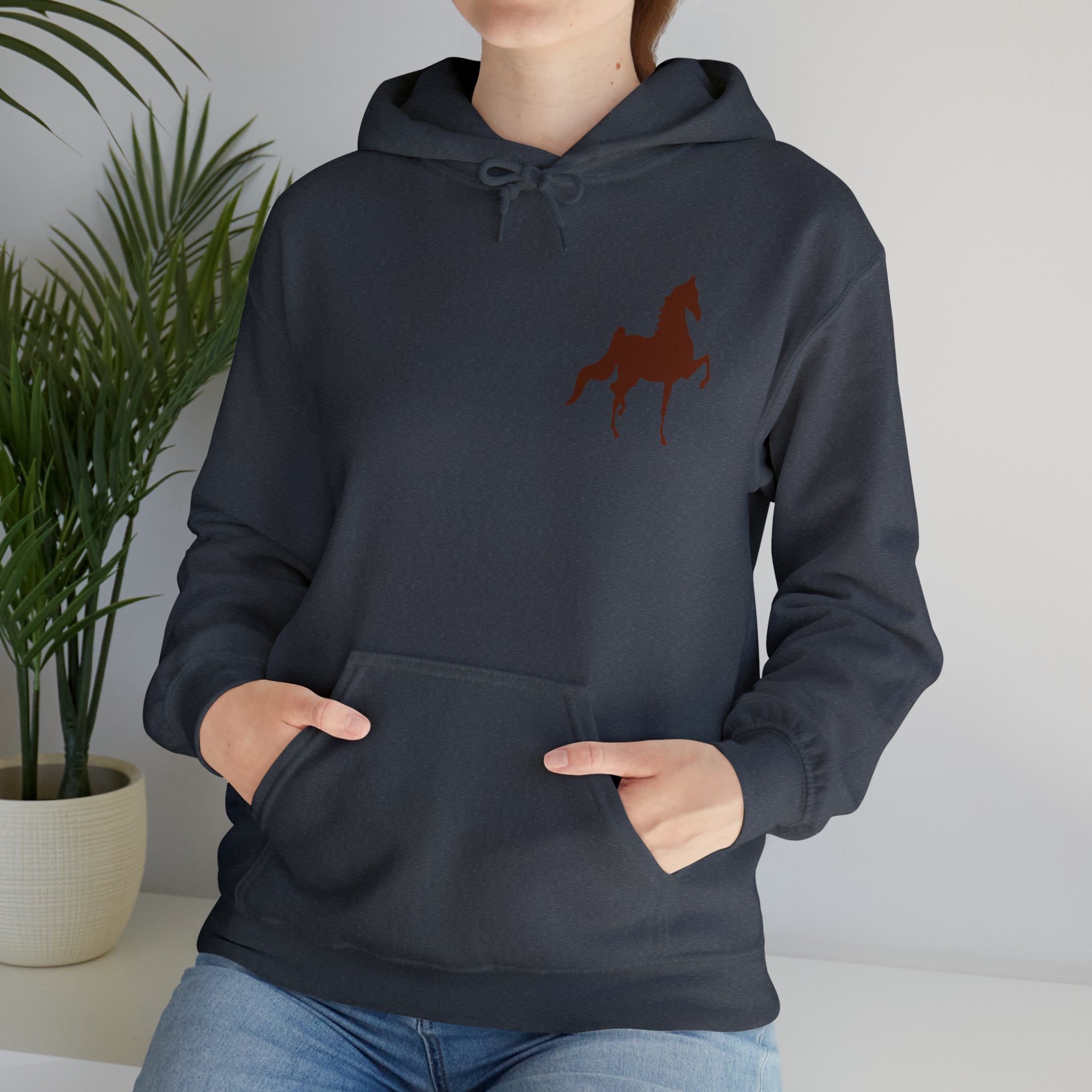 Unisex Heavy Blend™ Hooded Sweatshirt Front and Back Saddlebred Print