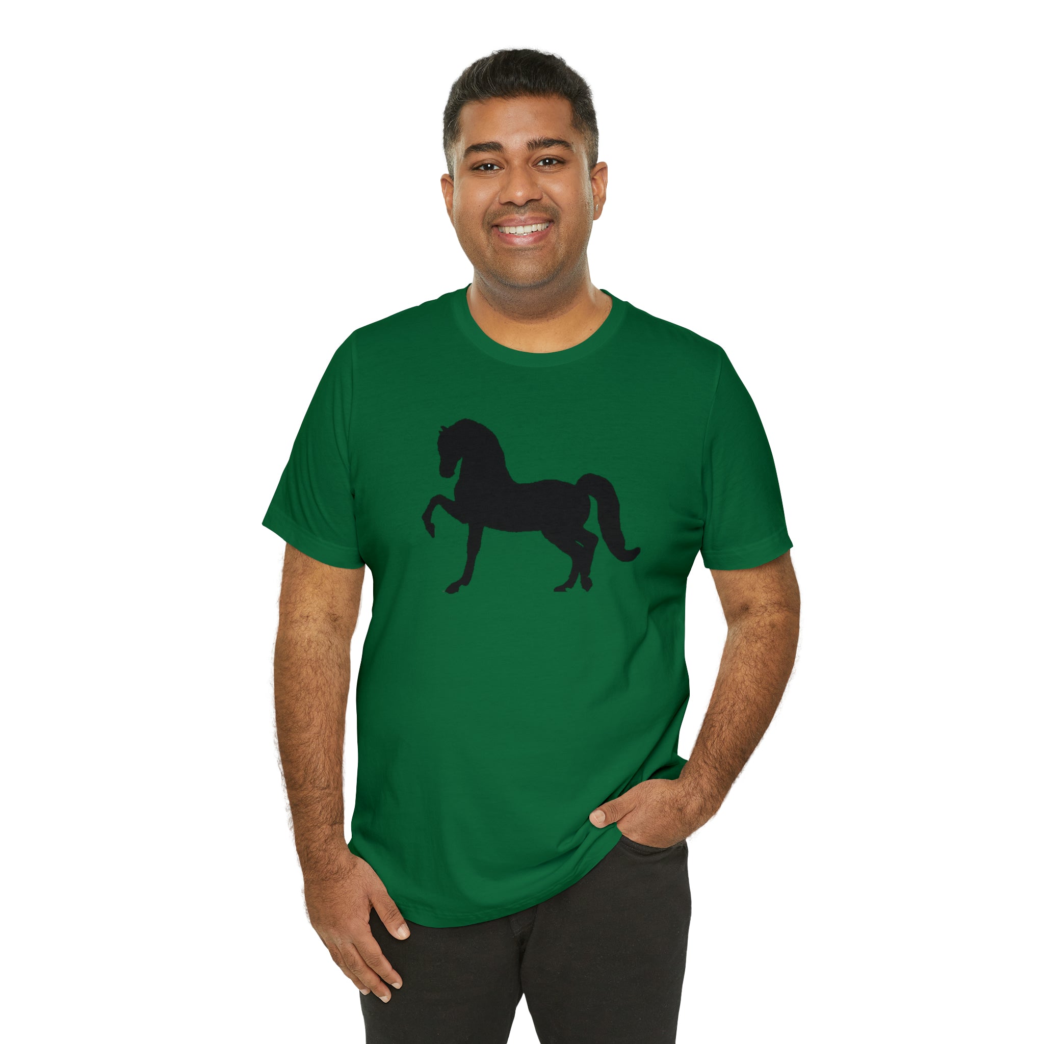 Unisex Jersey Short Sleeve Tee with Front Morgan Horse Print