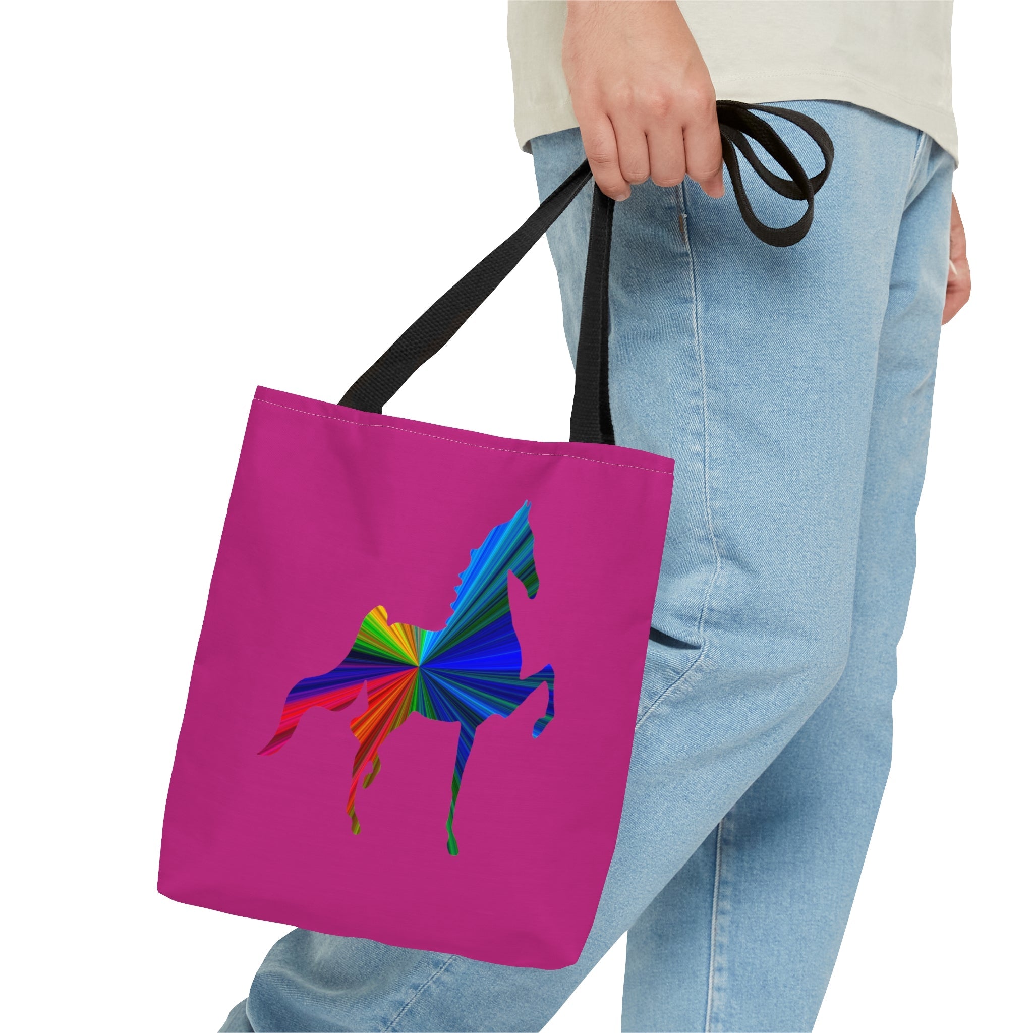 Saddlebred Multi Color Hot Pink Tote Bag