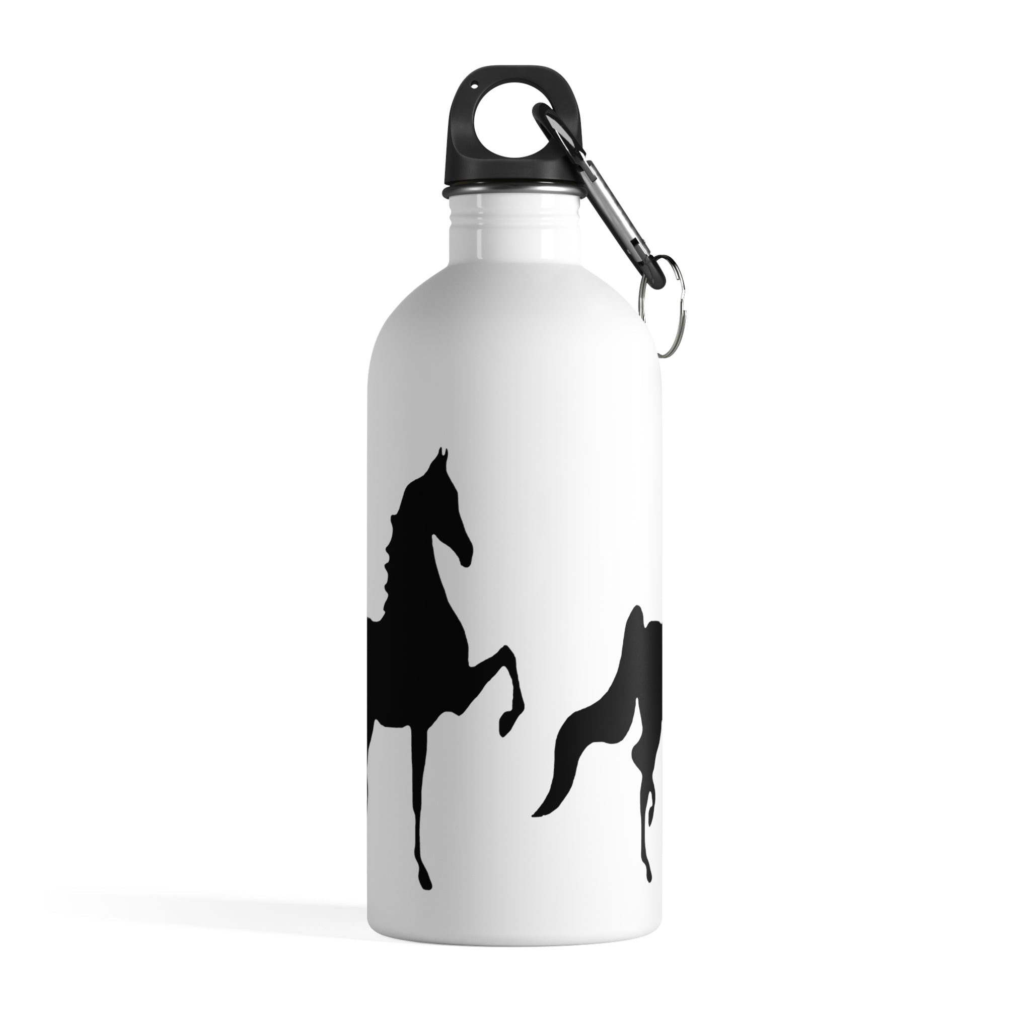 Saddlebred Print Stainless Steel Water Bottle WHITE