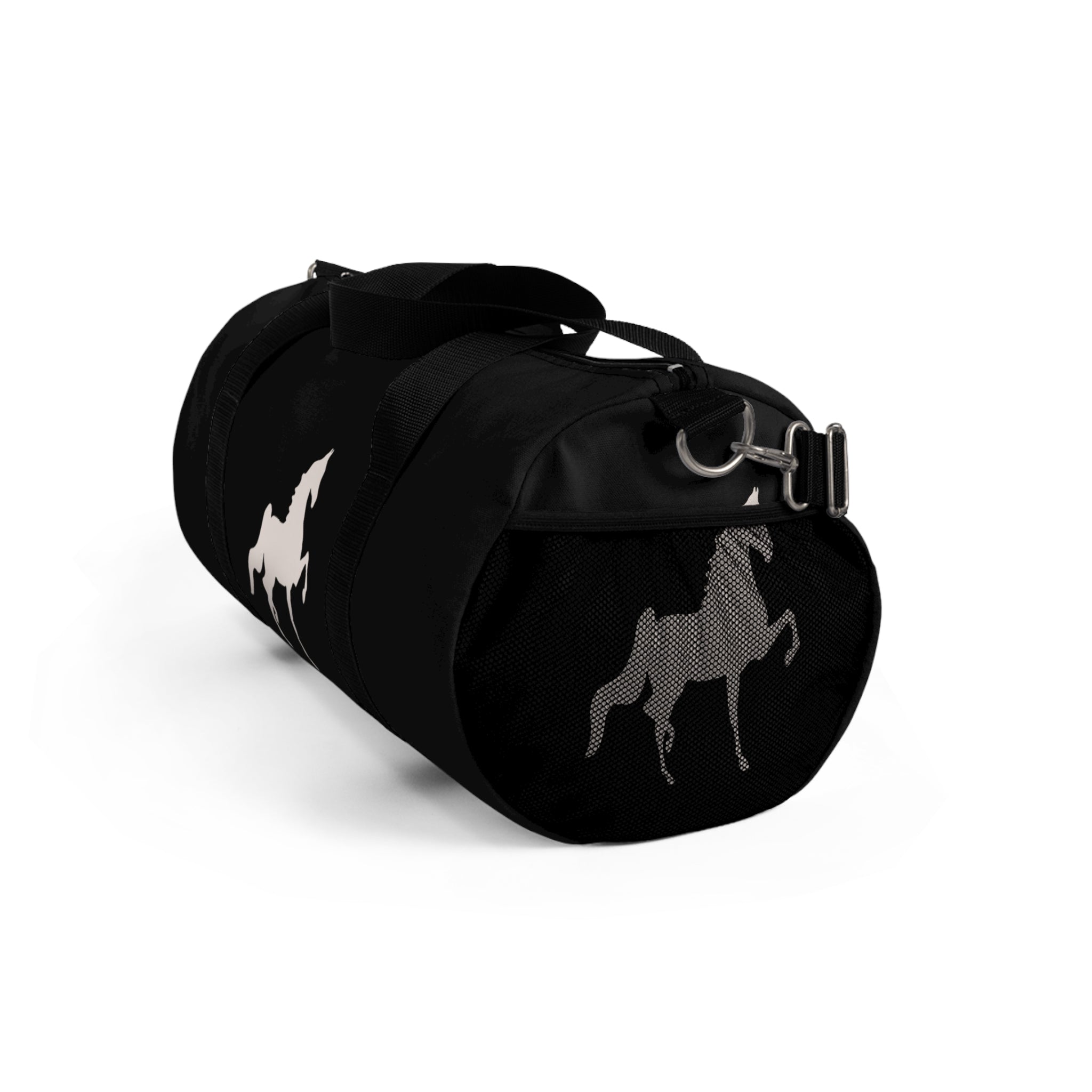 Saddlebred Print Black Duffel Bag