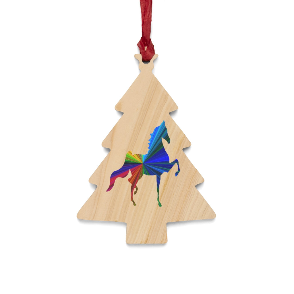 Saddlebred Wooden Christmas Ornaments