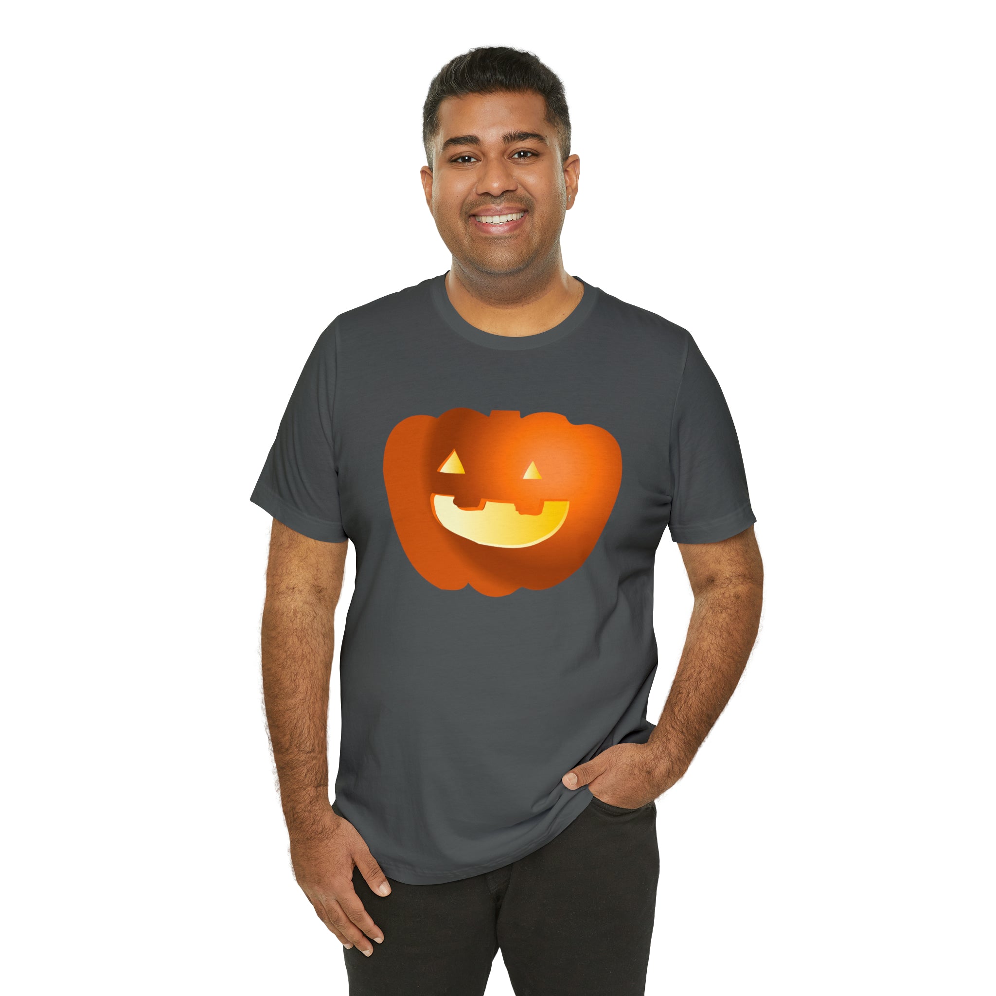 Unisex Jersey Short Sleeve Tee with Pumpkin Print