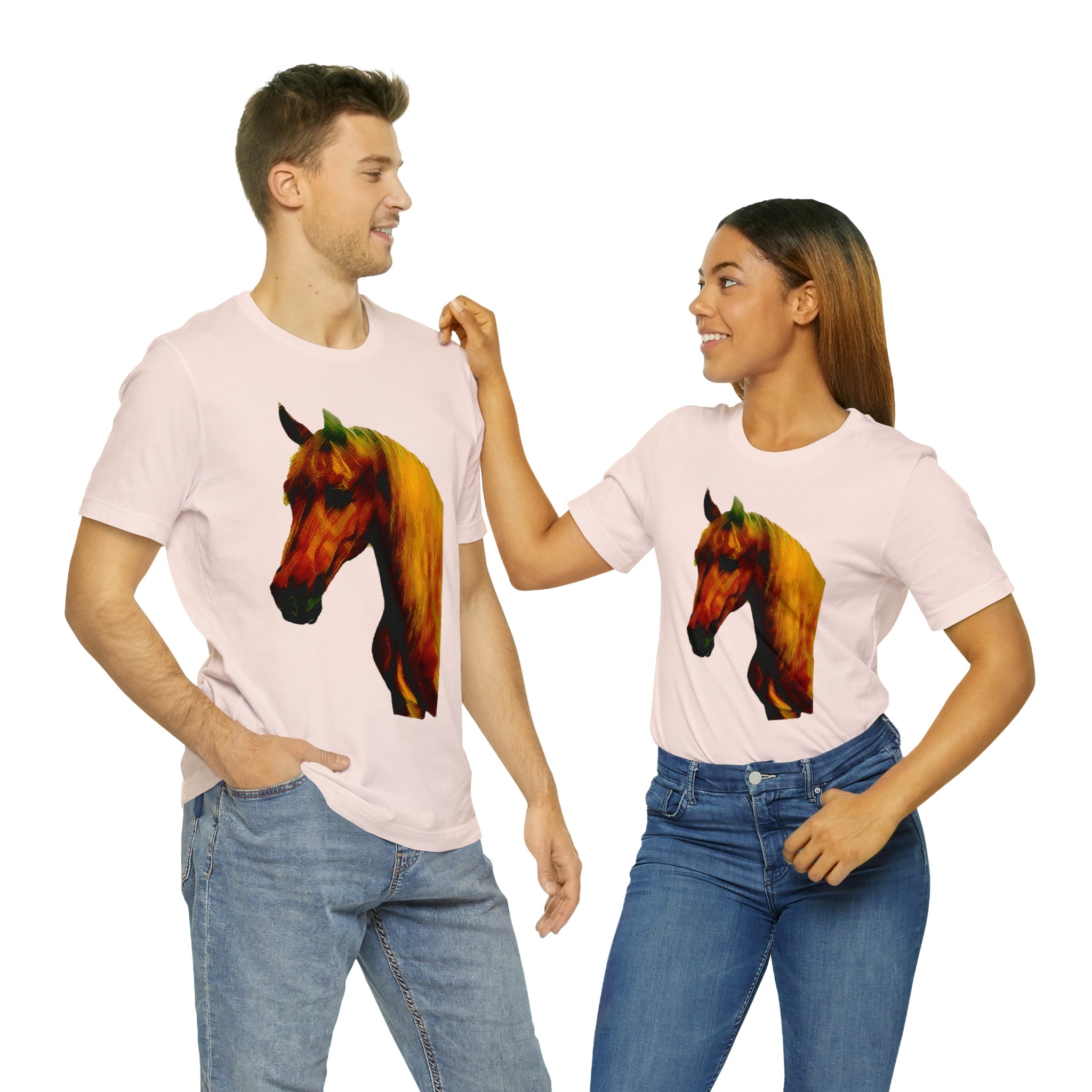 Unisex Jersey Short Sleeve Tee Horse Head Print