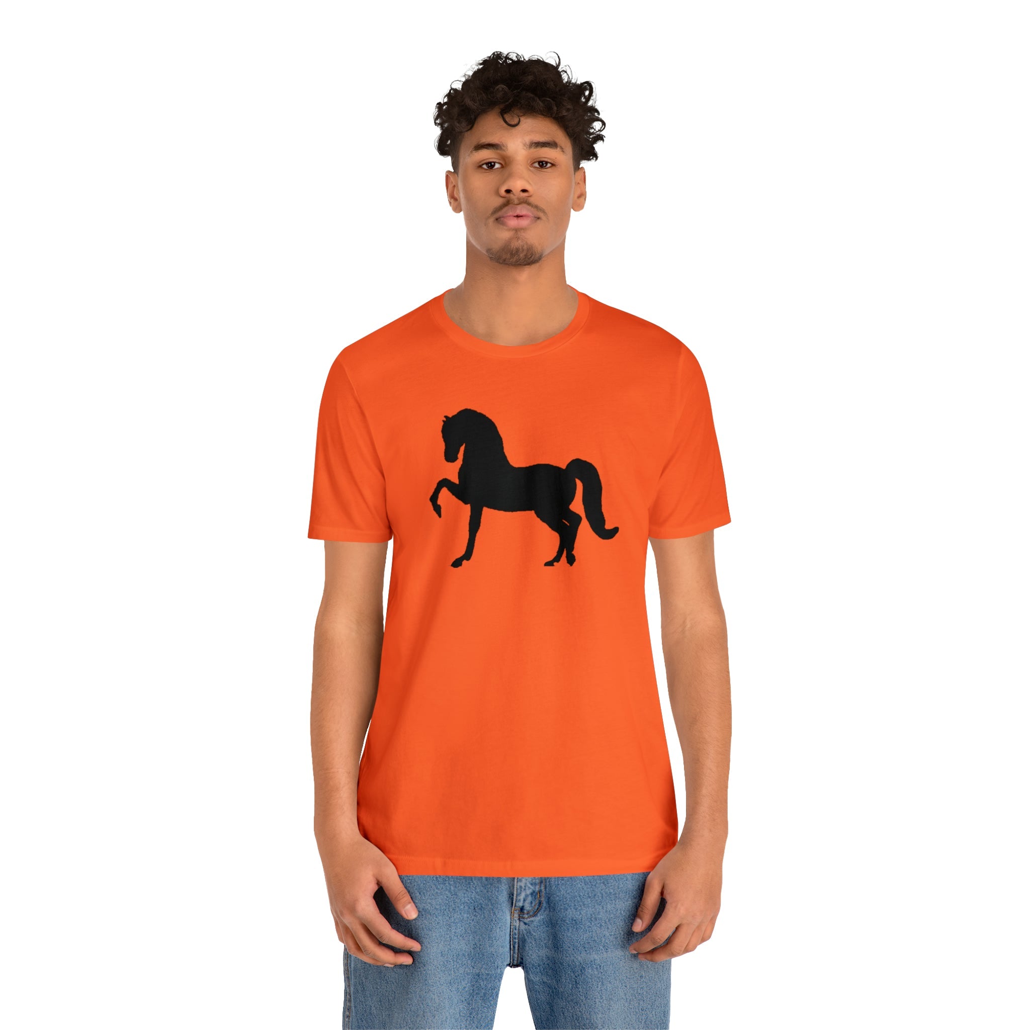 Unisex Jersey Short Sleeve Tee with Front Morgan Horse Print