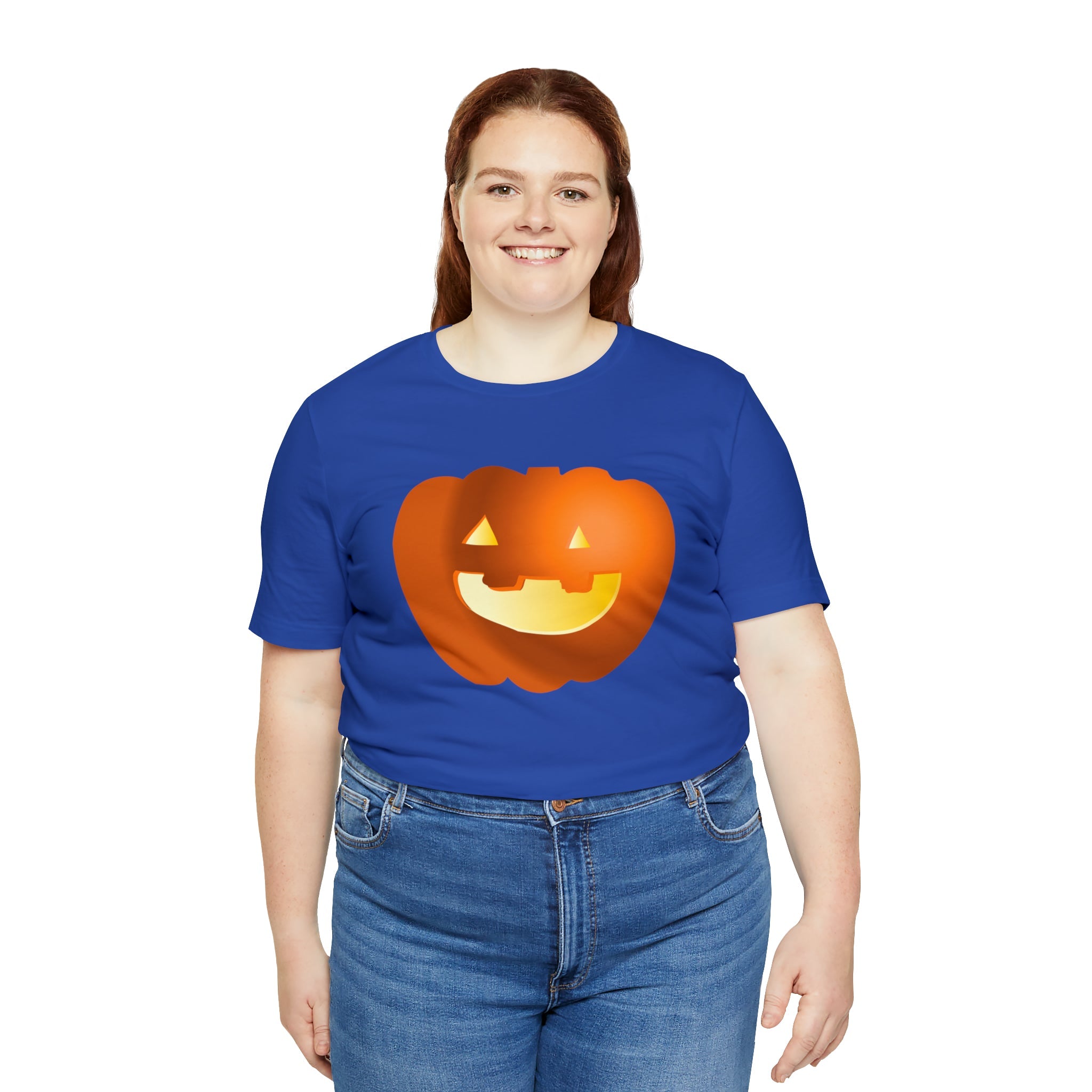 Unisex Jersey Short Sleeve Tee with Pumpkin Print