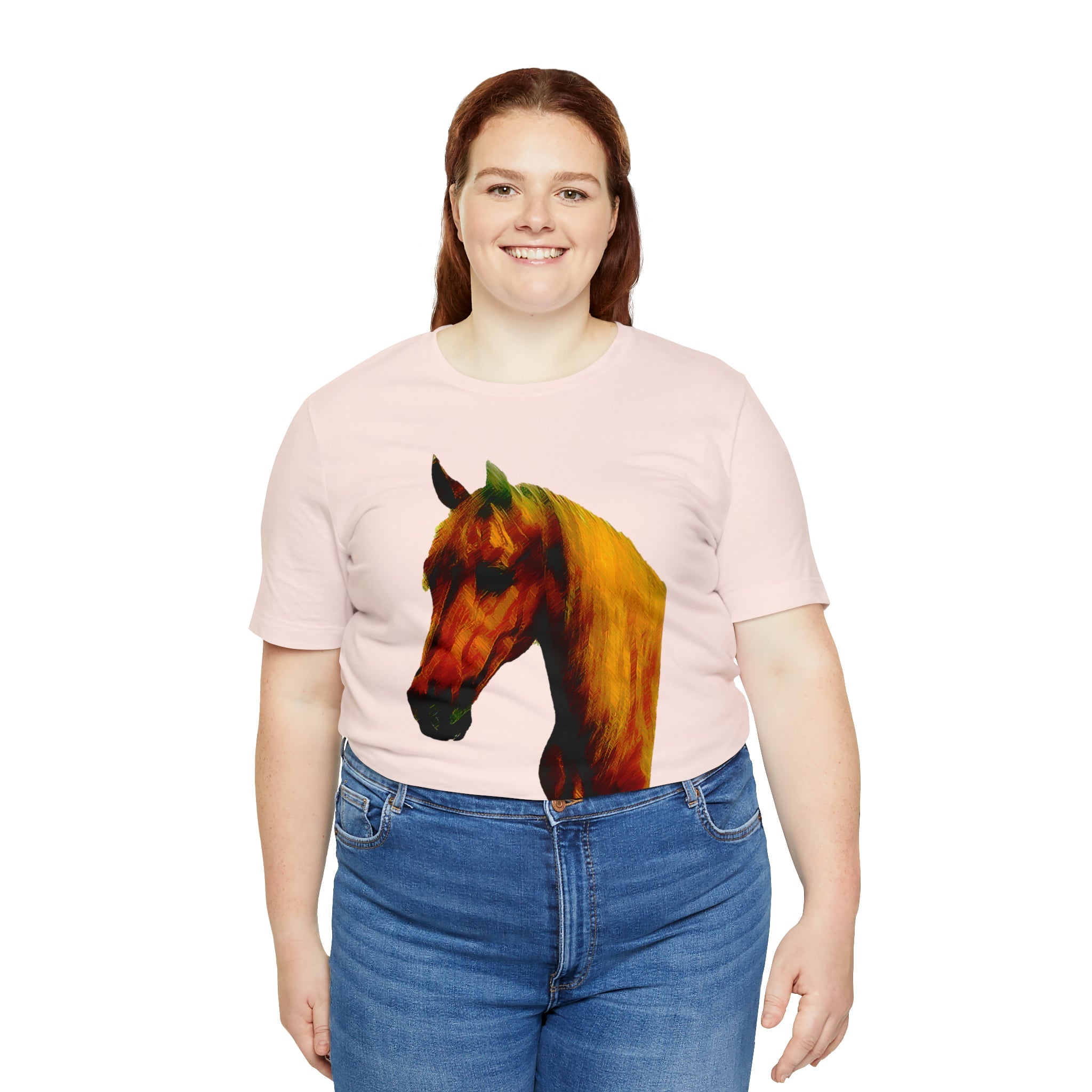 Unisex Jersey Short Sleeve Tee Horse Head Print