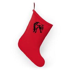 Christmas Stockings Red with Black Arabian Horse