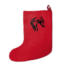 Christmas Stockings Red with Black Arabian Horse