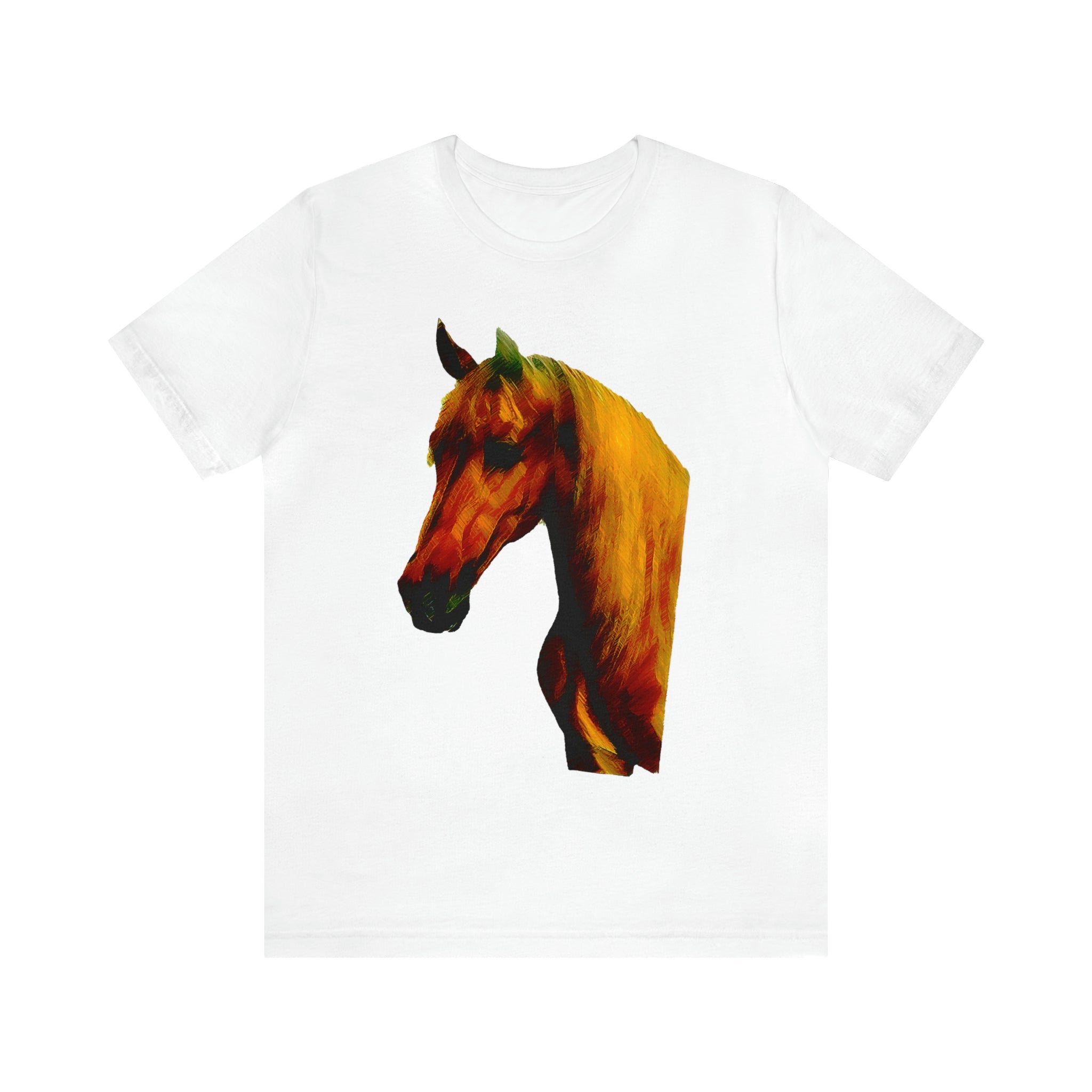 Unisex Jersey Short Sleeve Tee Horse Head Print