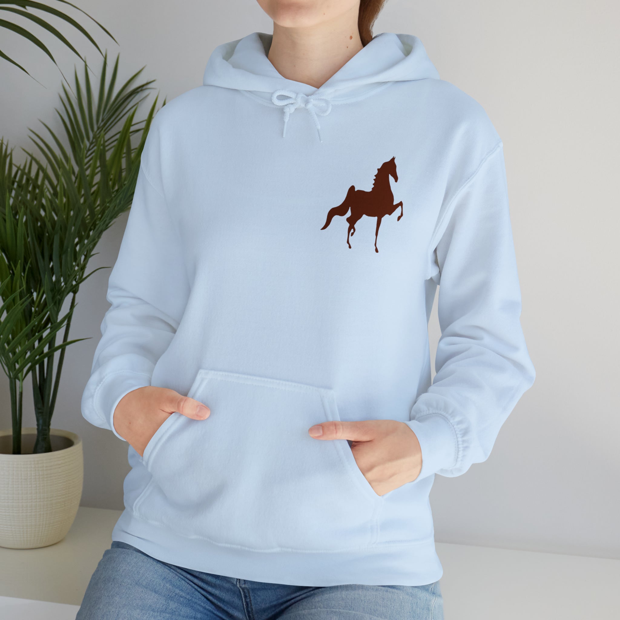 Unisex Heavy Blend™ Hooded Sweatshirt Front and Back Saddlebred Print