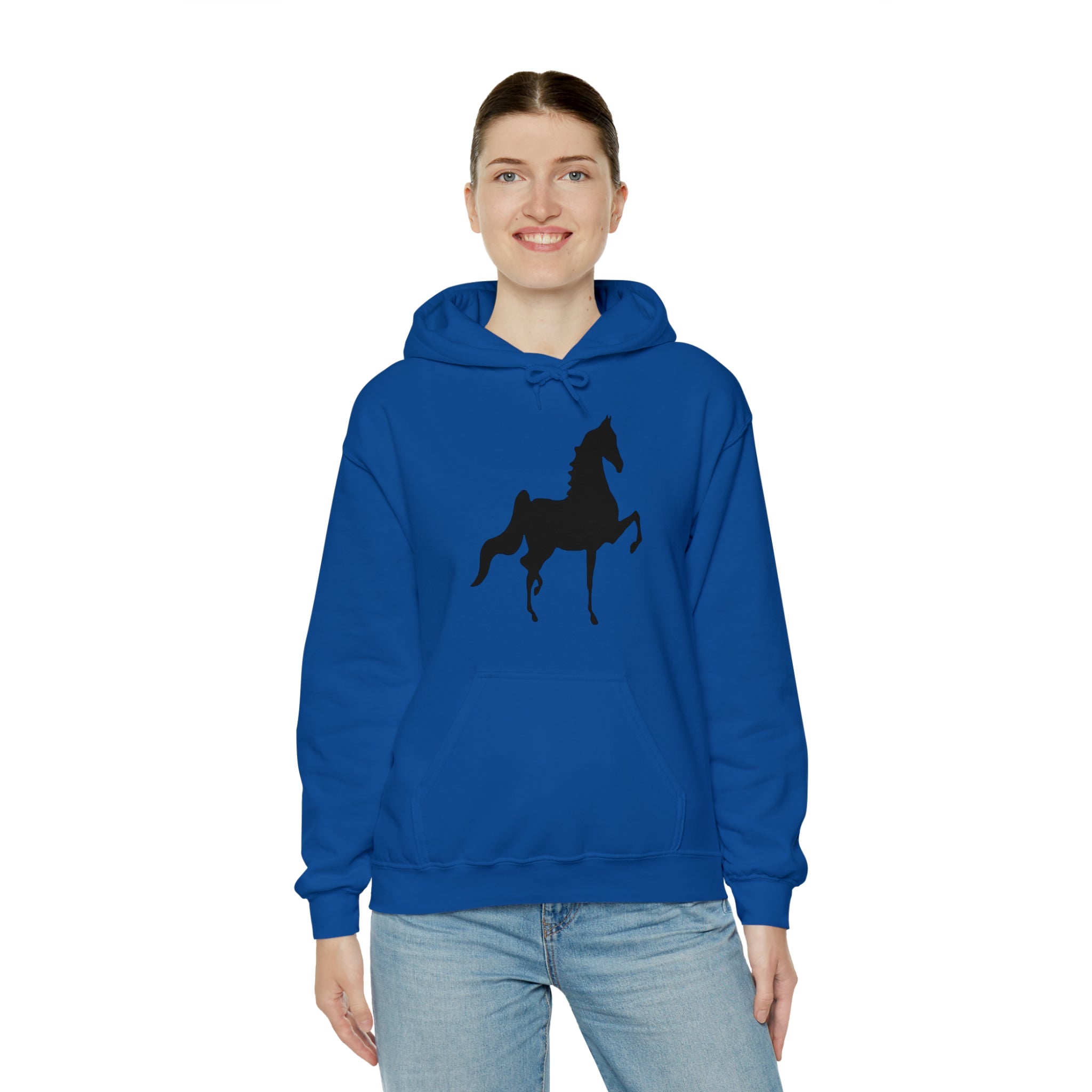 Unisex Heavy Blend™ Hooded Sweatshirt Front Print Saddlebred