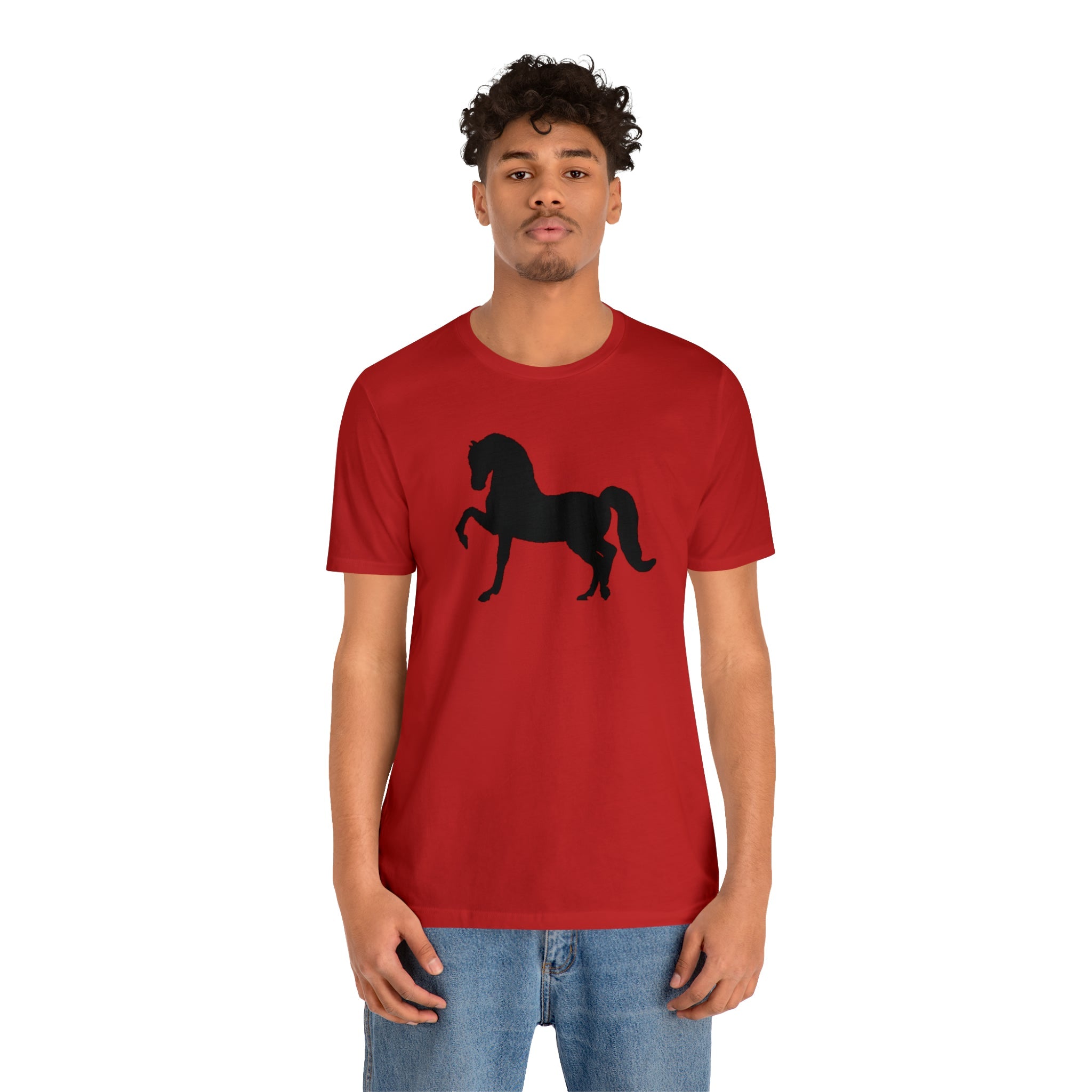 Unisex Jersey Short Sleeve Tee with Front Morgan Horse Print