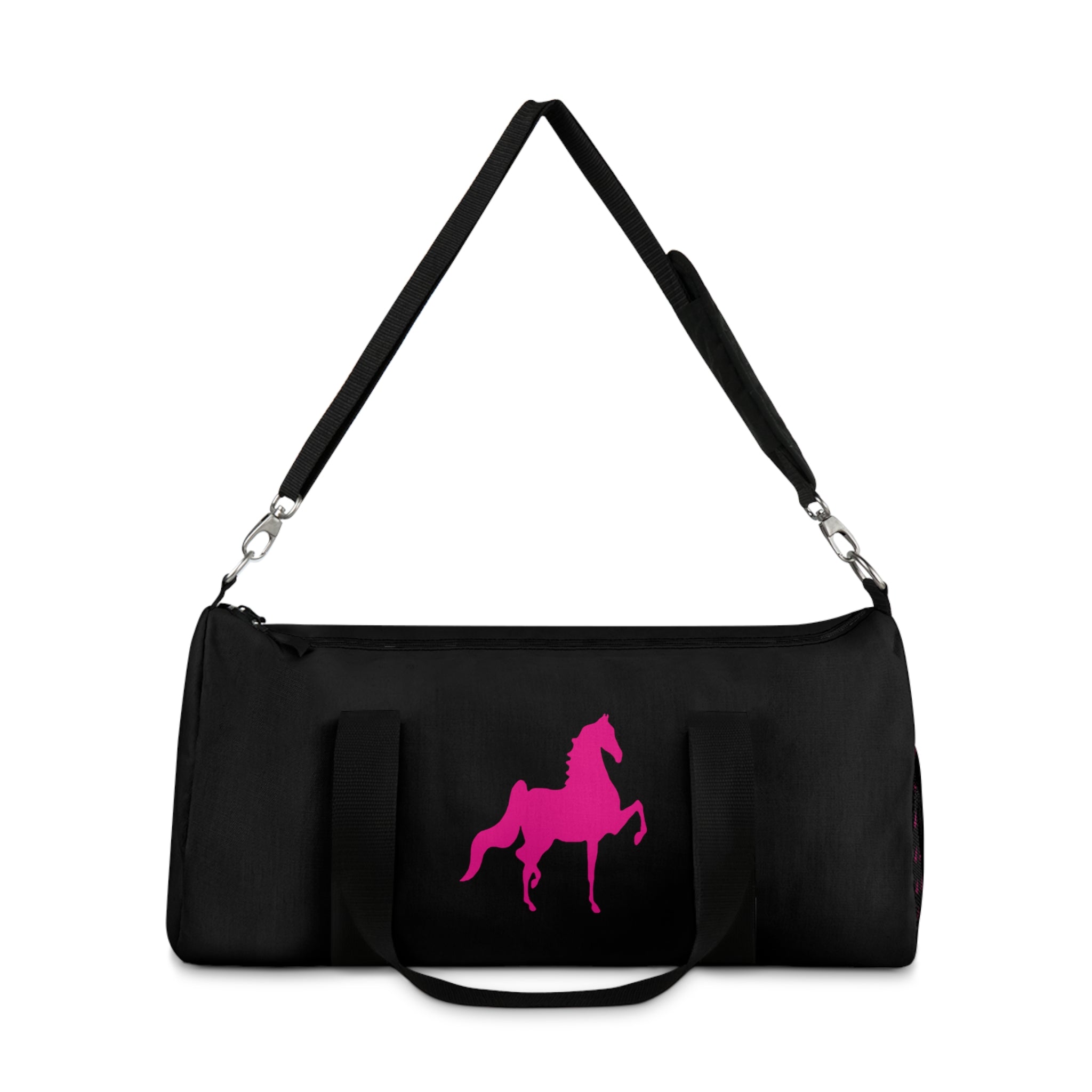 Saddlebred Print Black/Pink  Duffel Bag