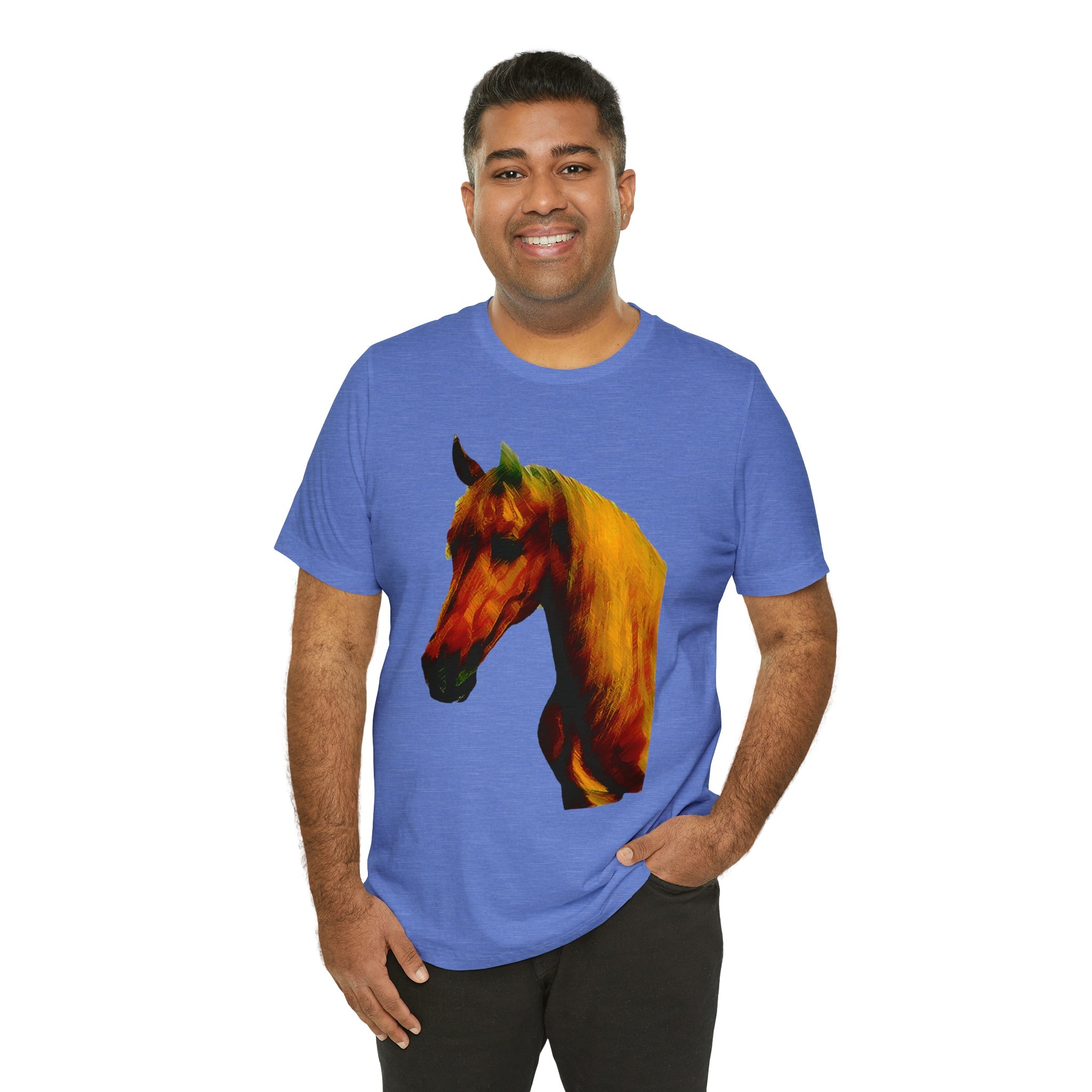 Unisex Jersey Short Sleeve Tee Horse Head Print