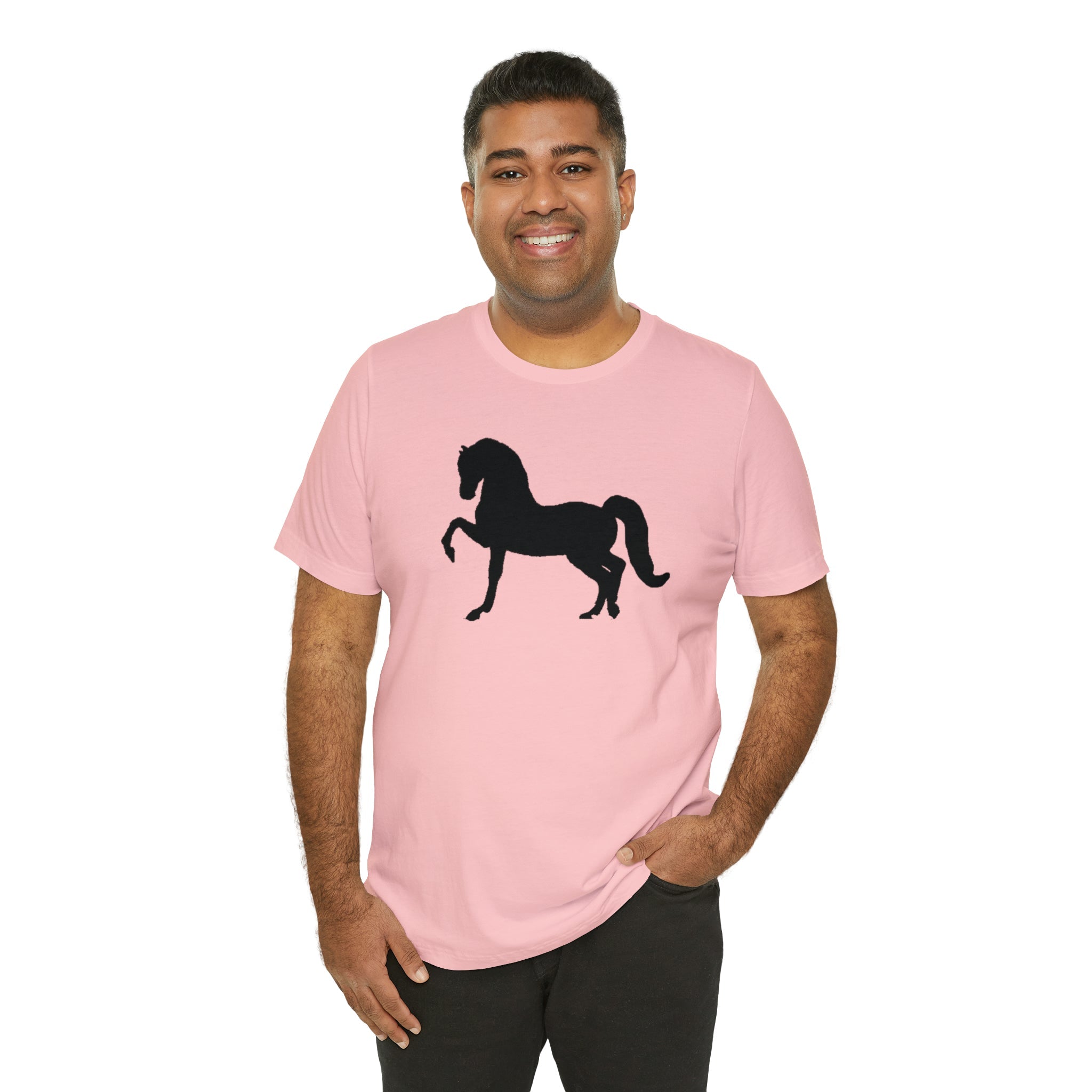 Unisex Jersey Short Sleeve Tee with Front Morgan Horse Print