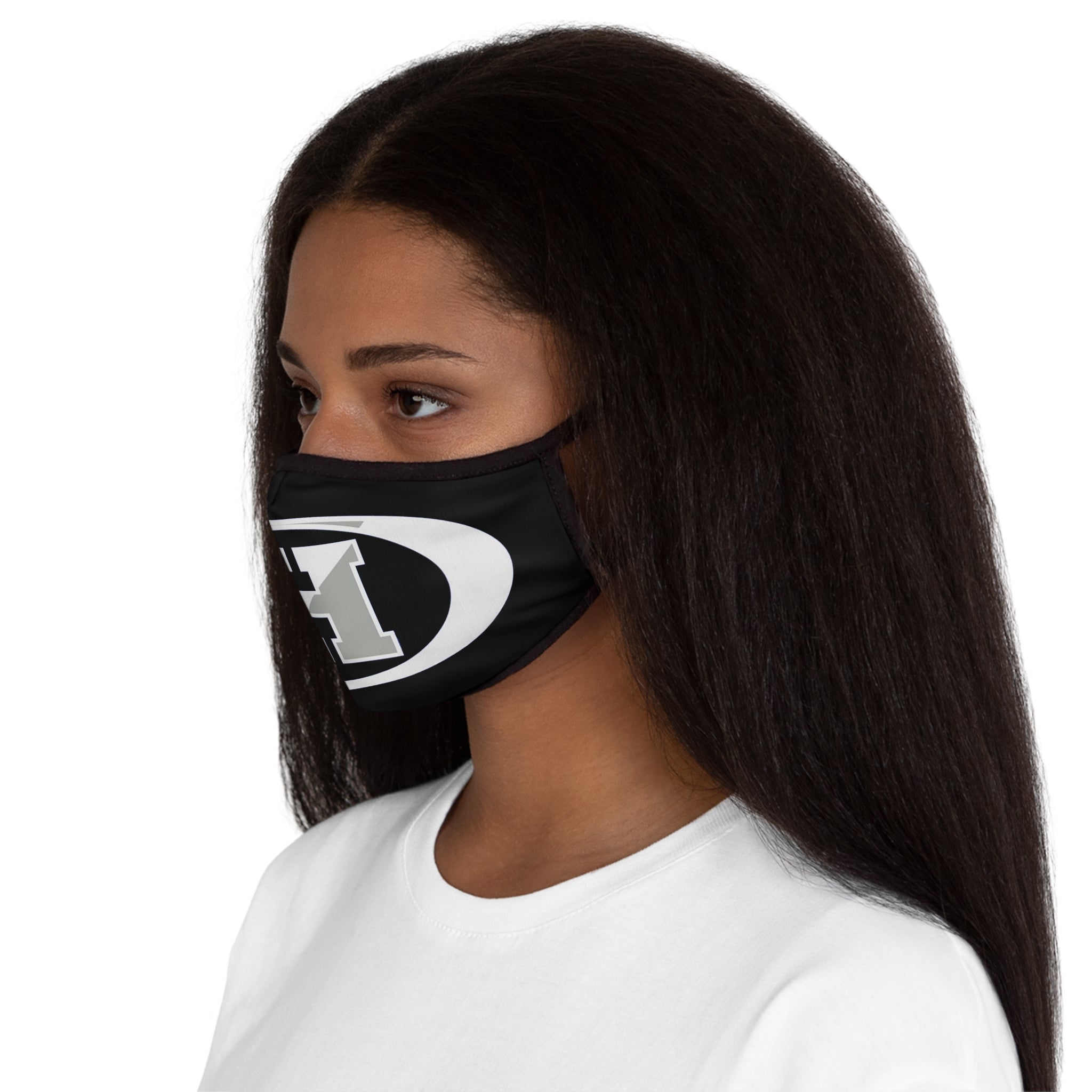 Haskell Fitted Polyester Face Mask Black