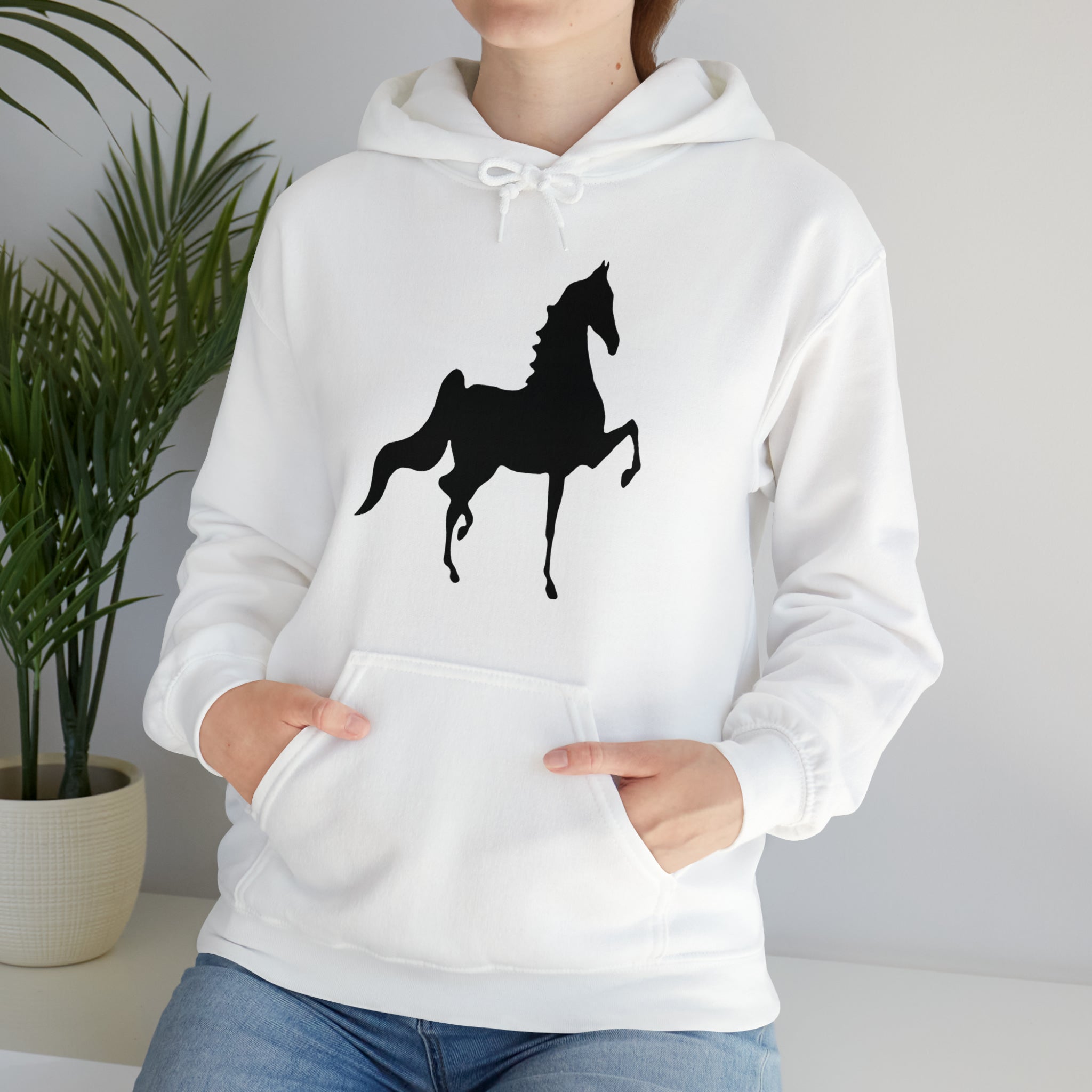 Unisex Heavy Blend™ Hooded Sweatshirt Front Print Saddlebred