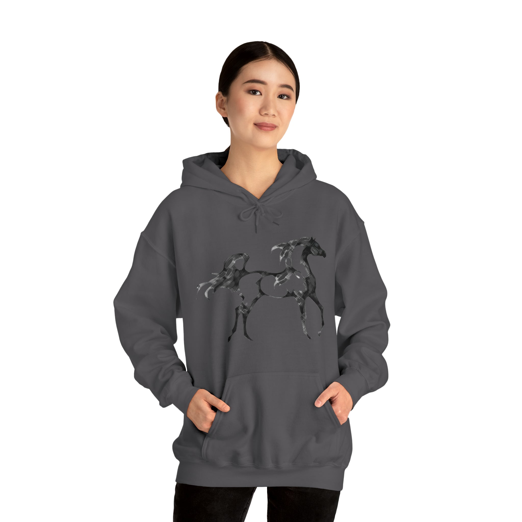 Unisex Heavy Blend™ Hooded Sweatshirt Arabian Horse front Print