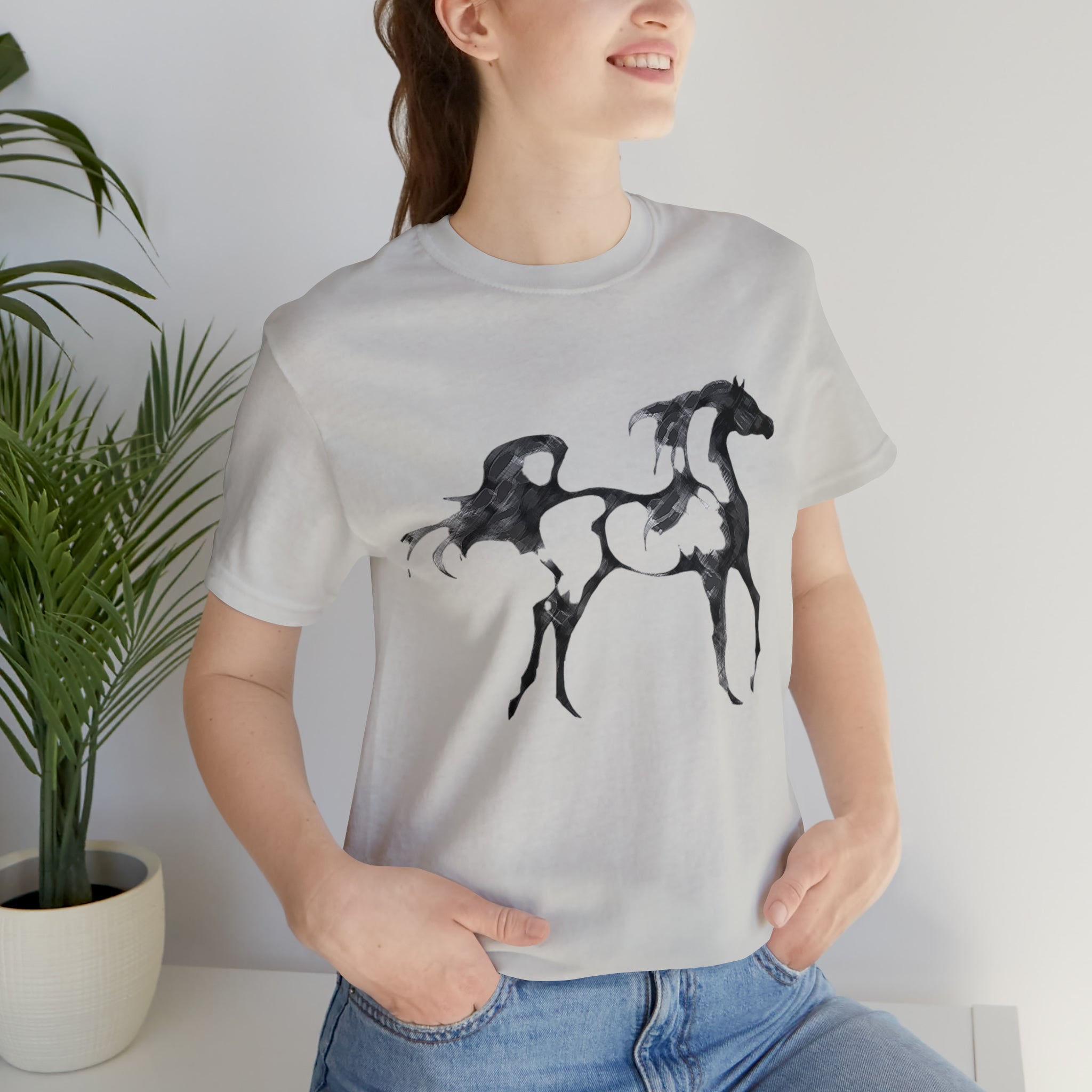 Unisex Jersey Short Sleeve Tee Arabian Horse Print