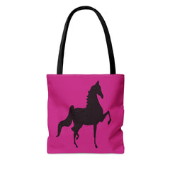 Saddlebred Print Tote Bag- Pink Magenta