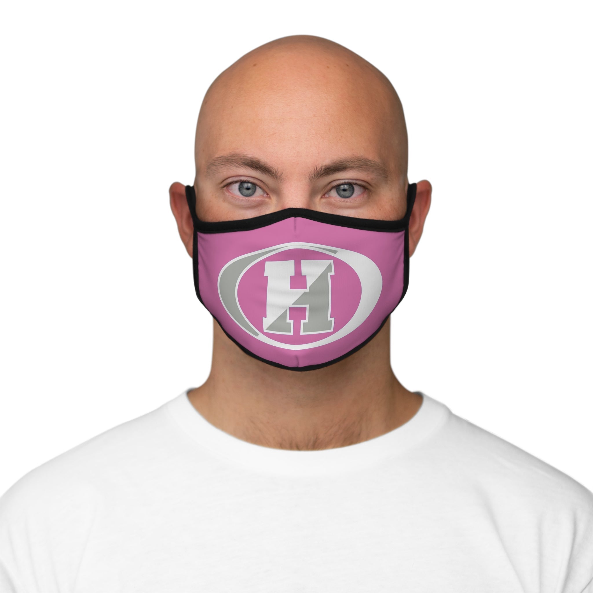 Haskell Fitted Polyester Face Mask Pink