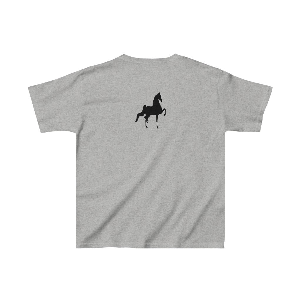 Kids Heavy Cotton™ Tee with Saddlebred Print front and back