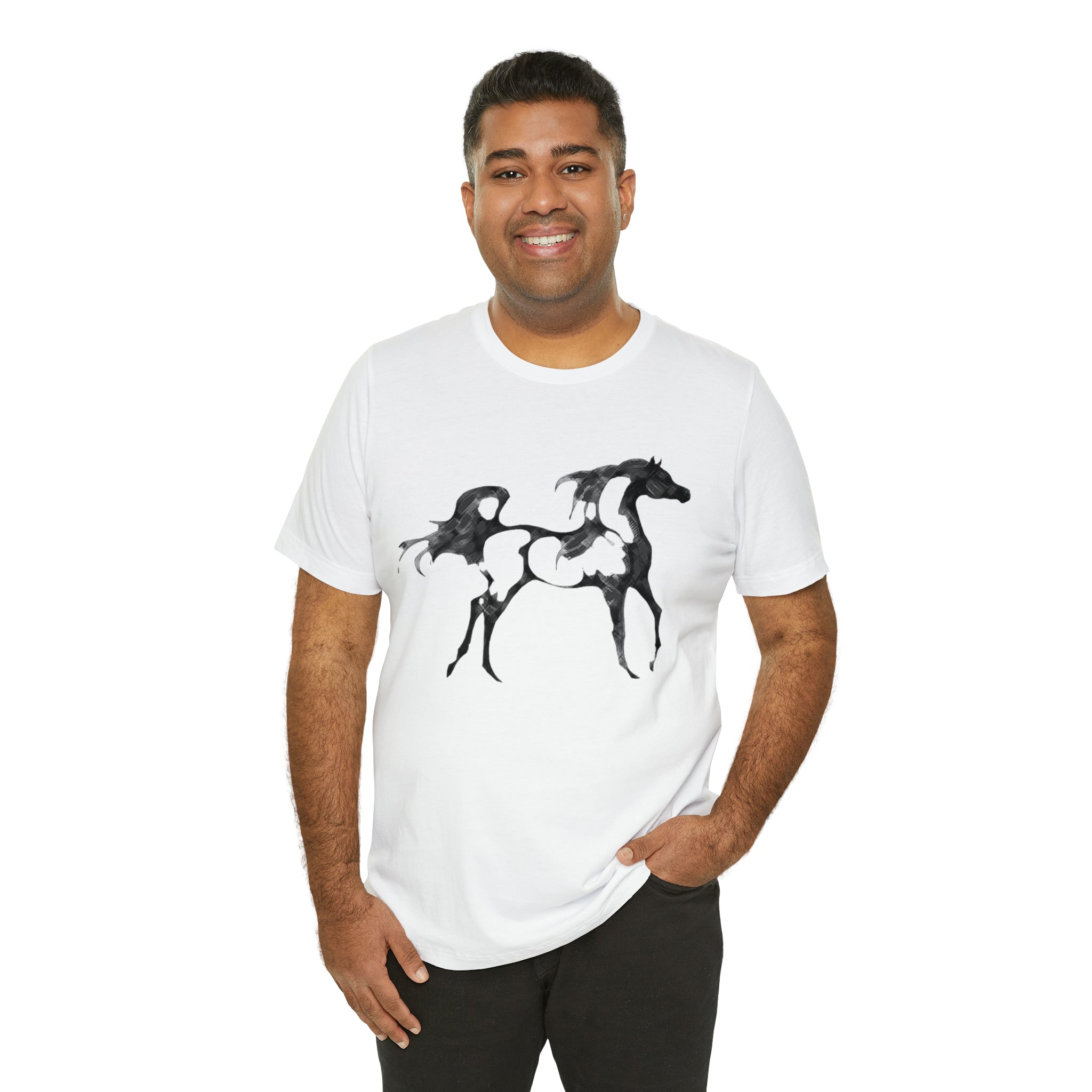 Unisex Jersey Short Sleeve Tee Arabian Horse Print