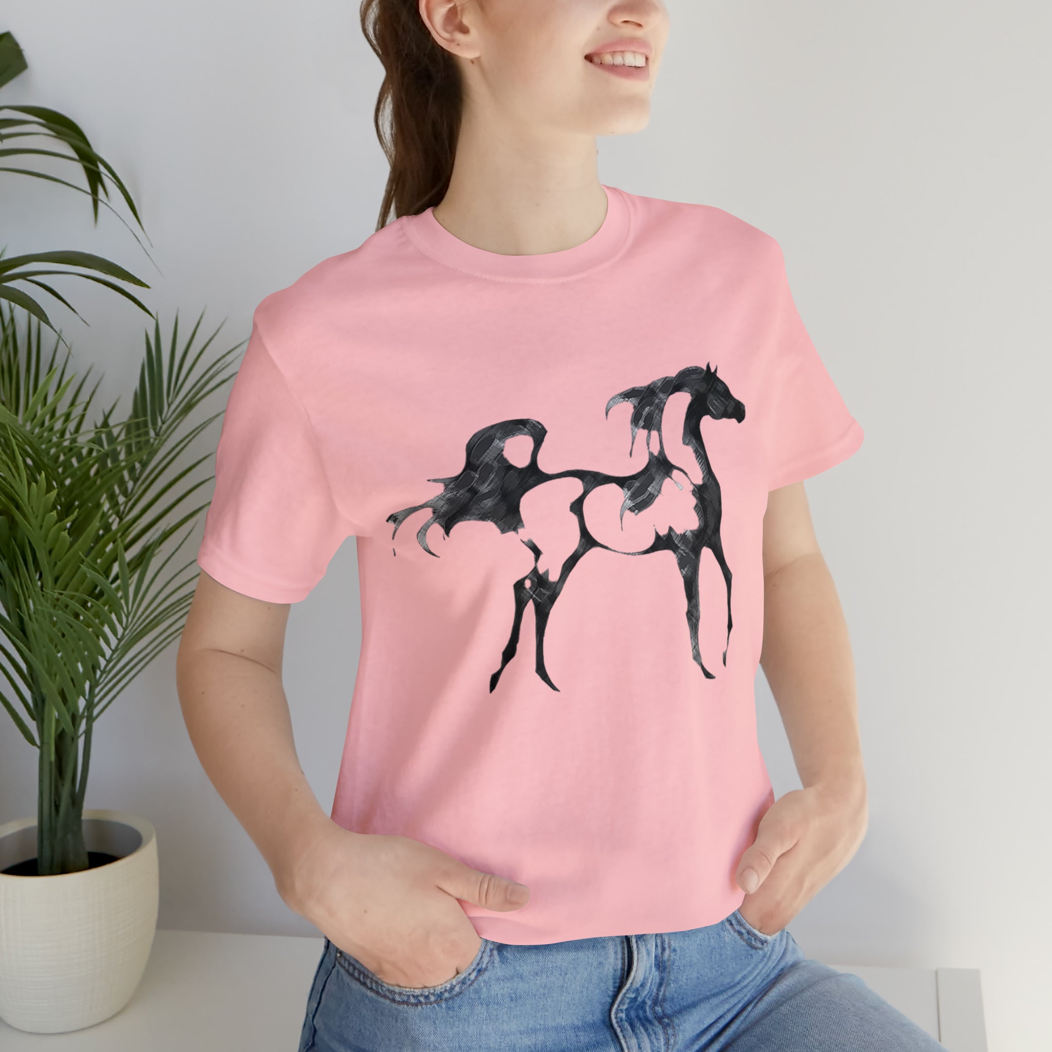 Unisex Jersey Short Sleeve Tee Arabian Horse Print