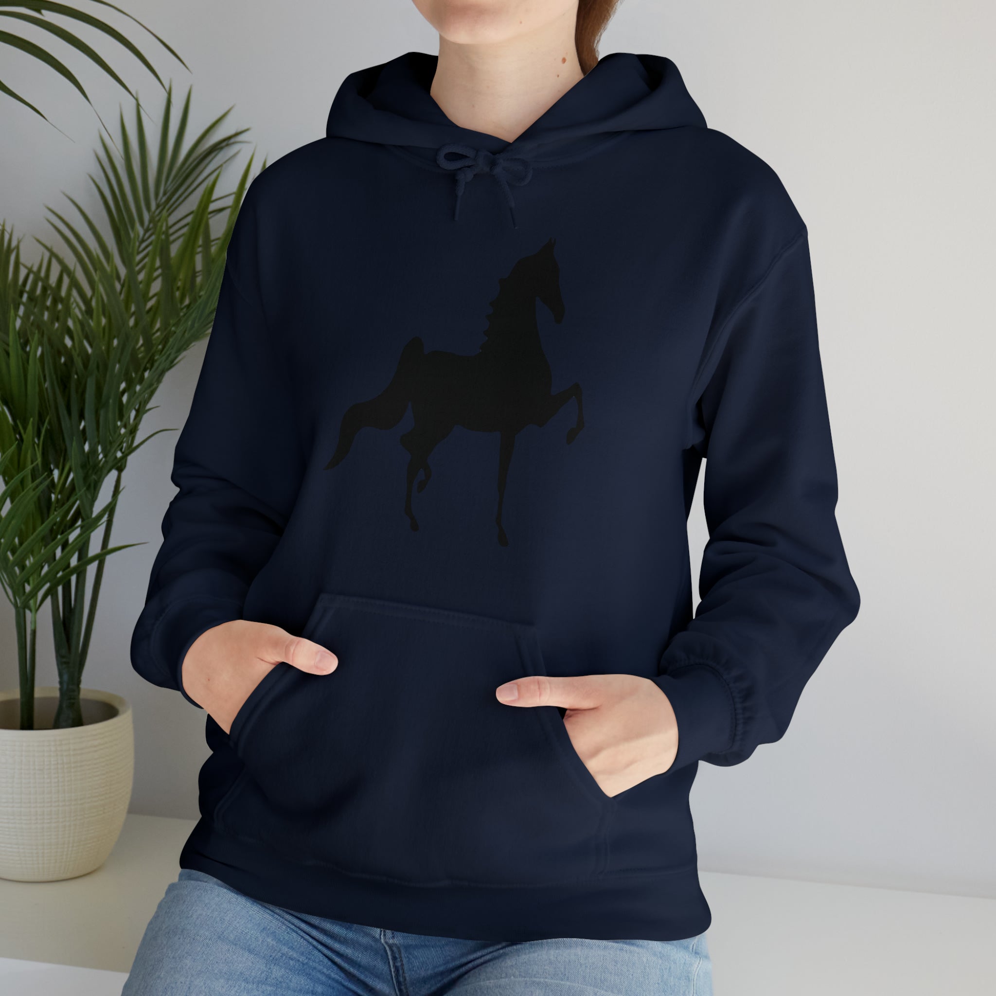 Unisex Heavy Blend™ Hooded Sweatshirt Front Print Saddlebred