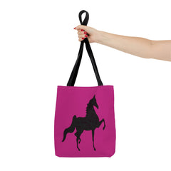 Saddlebred Print Tote Bag- Pink Magenta