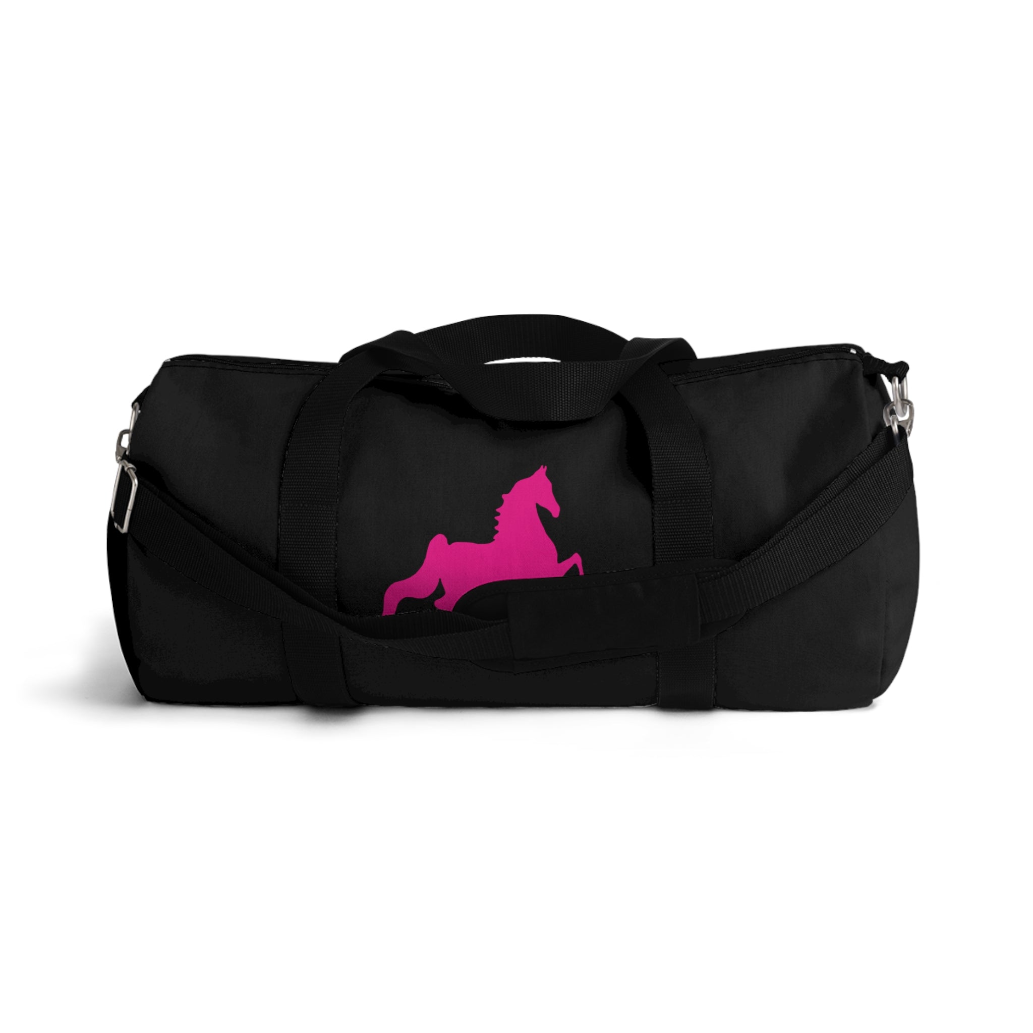 Saddlebred Print Black/Pink  Duffel Bag