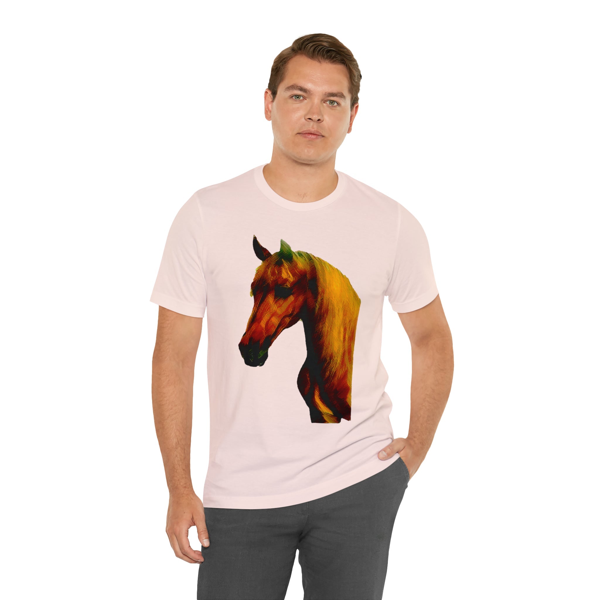 Unisex Jersey Short Sleeve Tee Horse Head Print